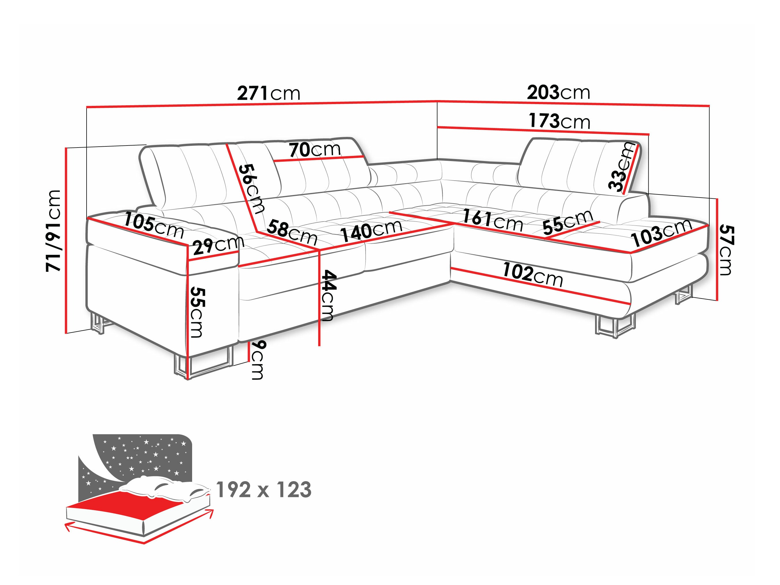 Hjørnesofa Comfivo 247 (Otusso 14)