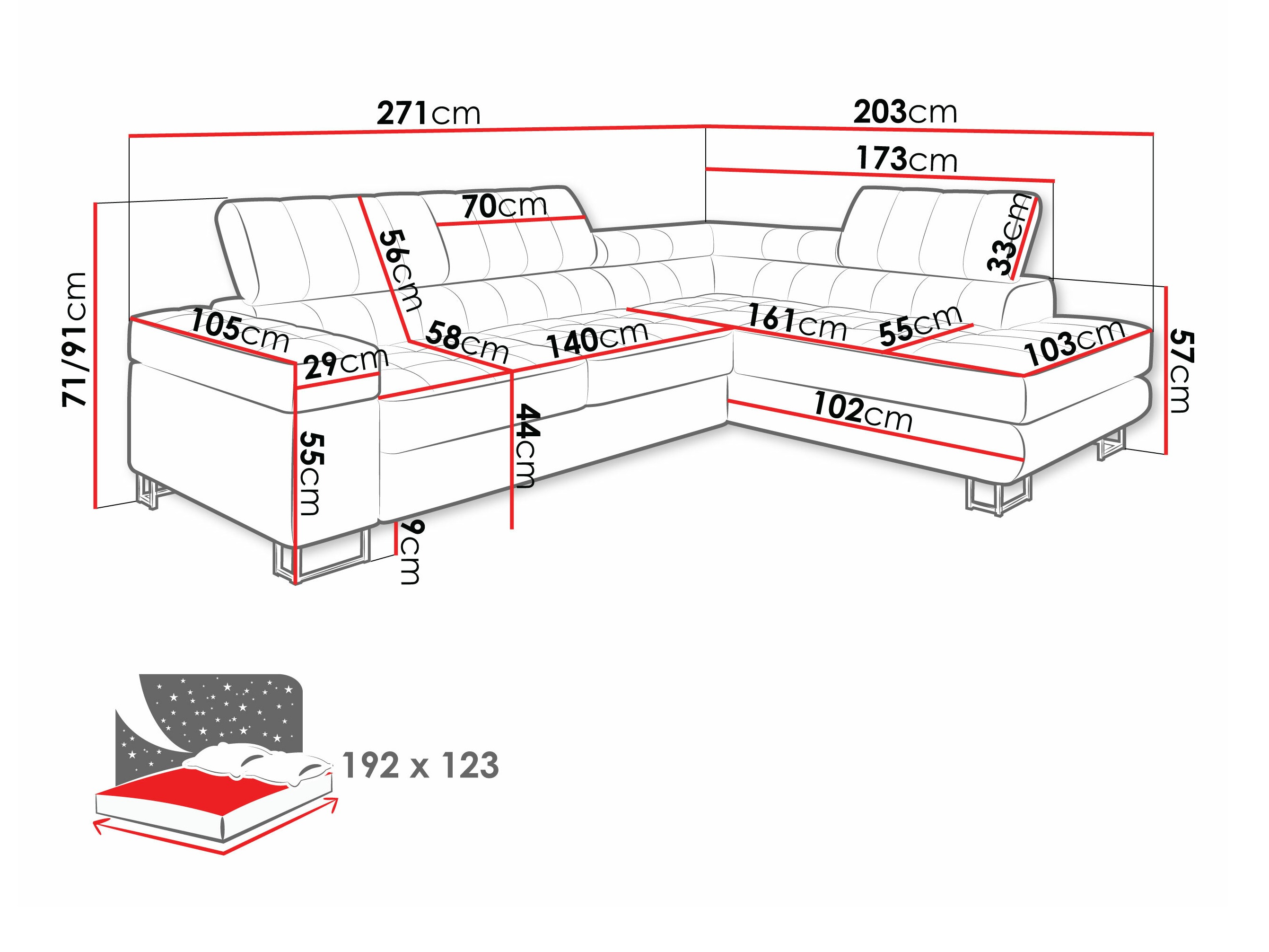 Hjørnesofa Comfivo 247 (Otusso 14)