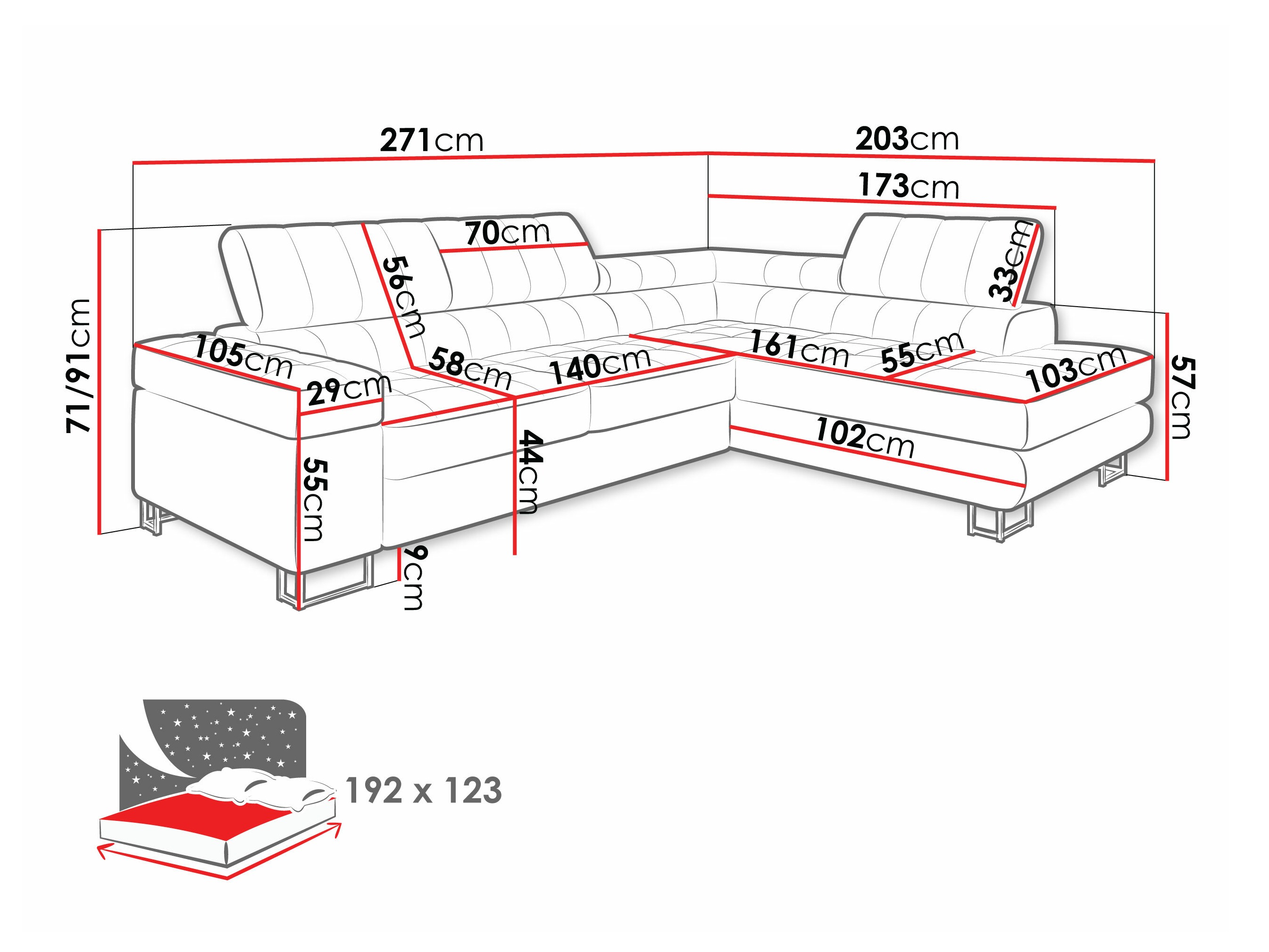 Hjørnesofa Comfivo 247 (Sorriso 04)