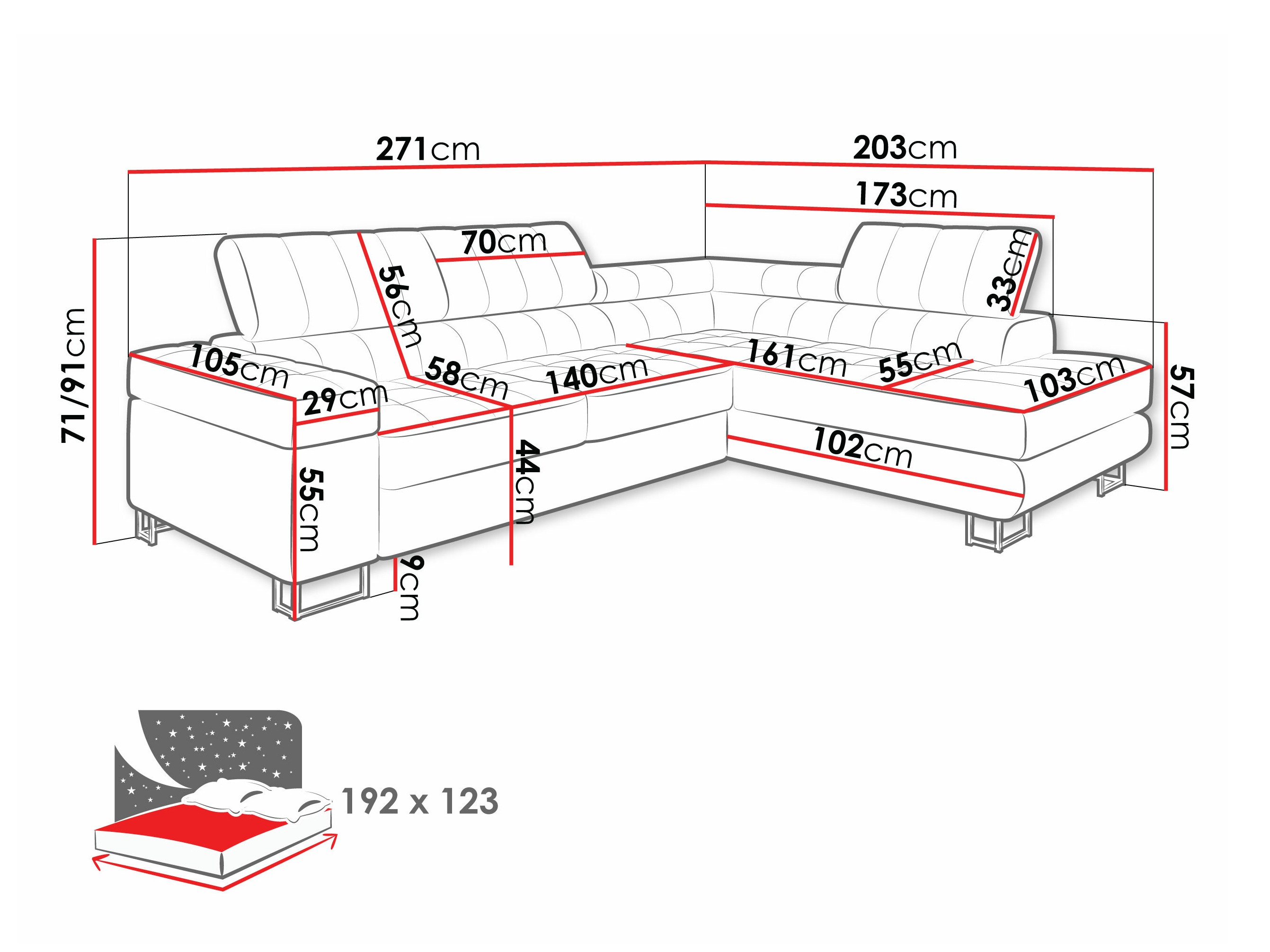Hjørnesofa Comfivo 247 (Sorriso 04)