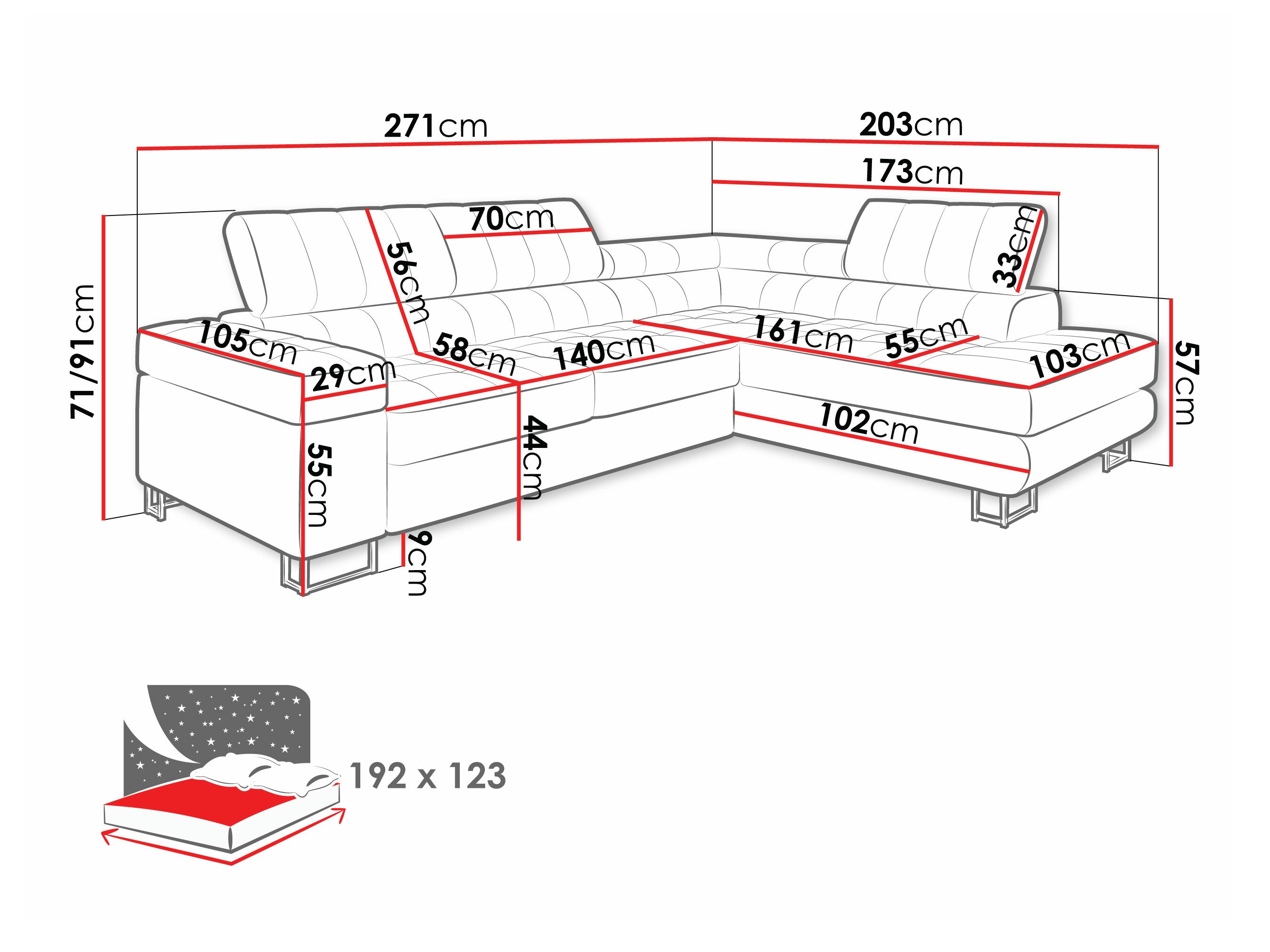 Hjørnesofa Comfivo 247 (Venus fløjl 2911)