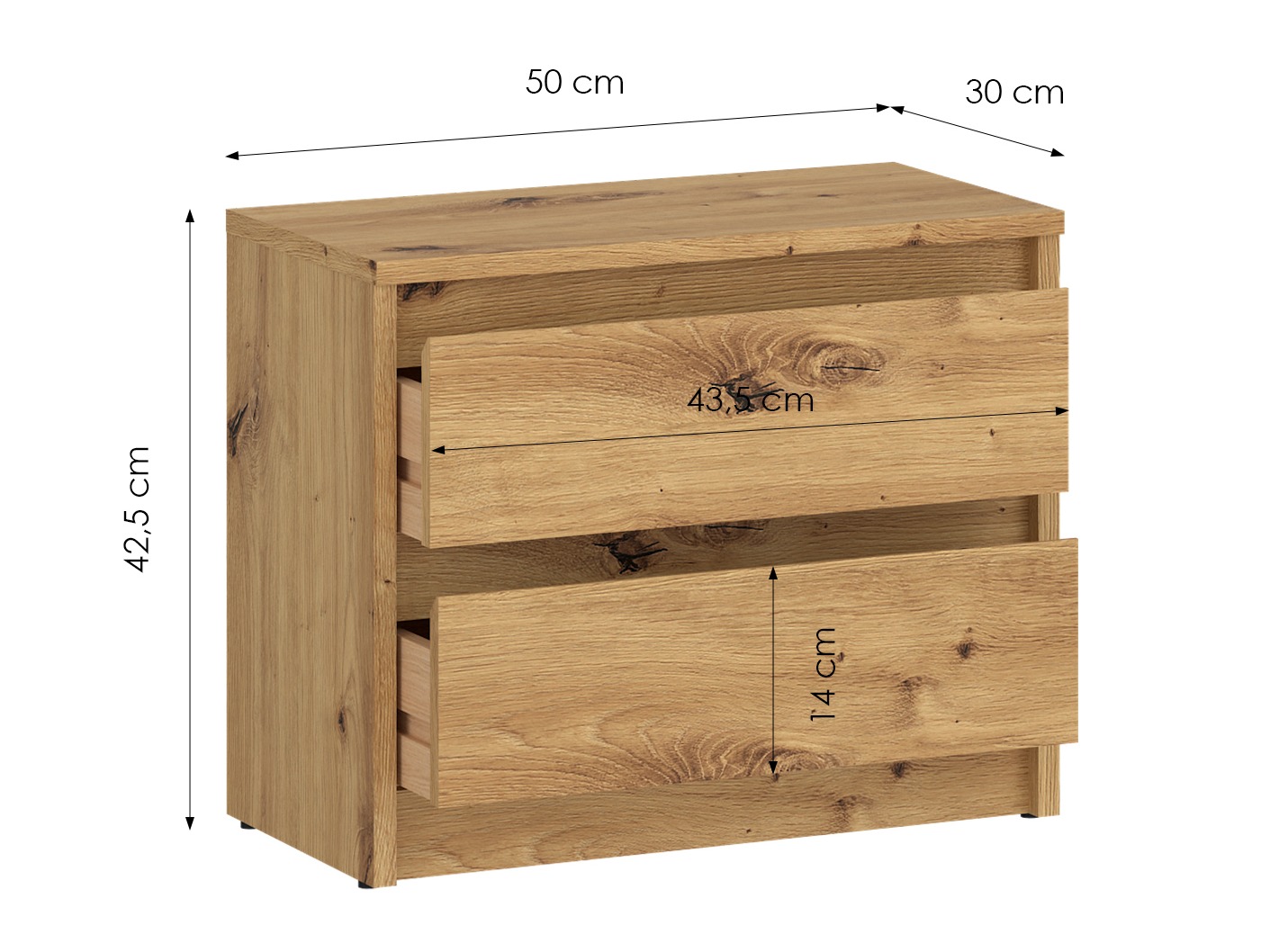 Sengebord Ontario 197 (Artisan eg)