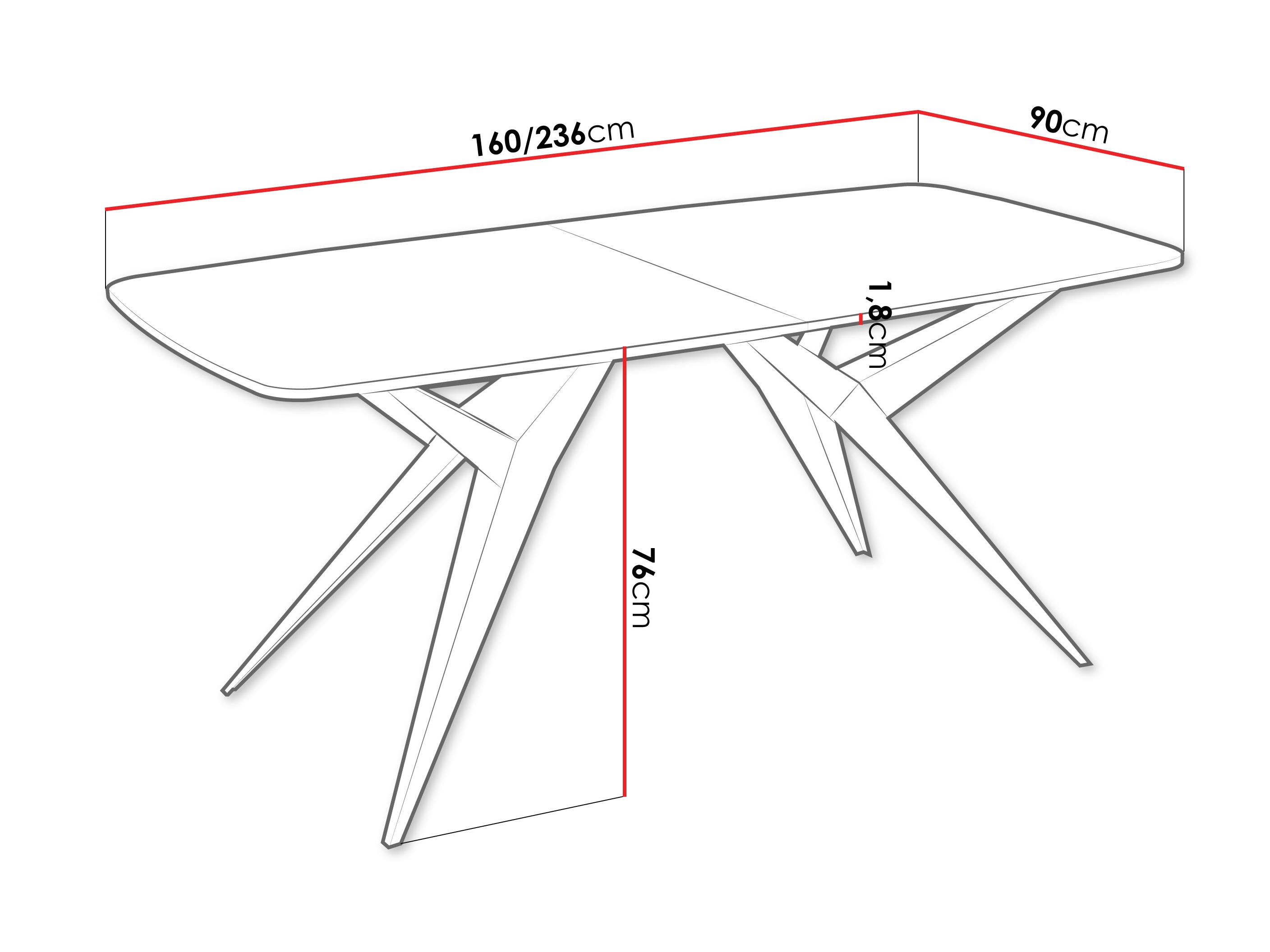 Bord Oswego 152 (Craft gylden eg)