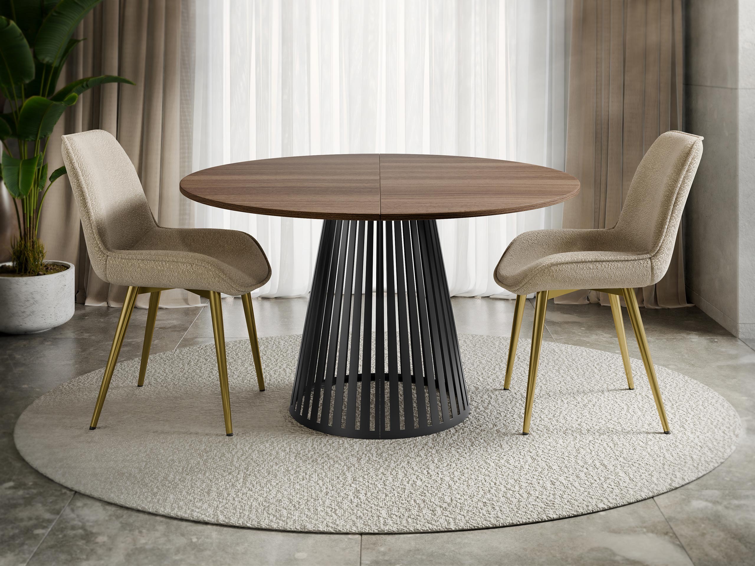 Bord Prudentia II (Valnød + Sort)