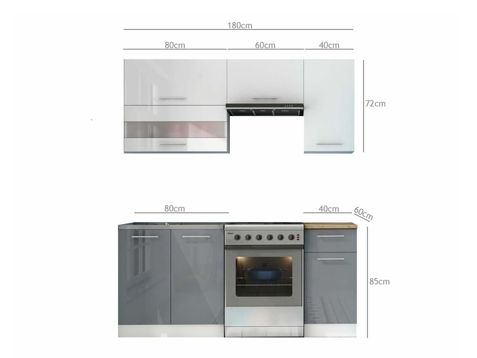 Modulkøkkensæt Tiffa Mix 100