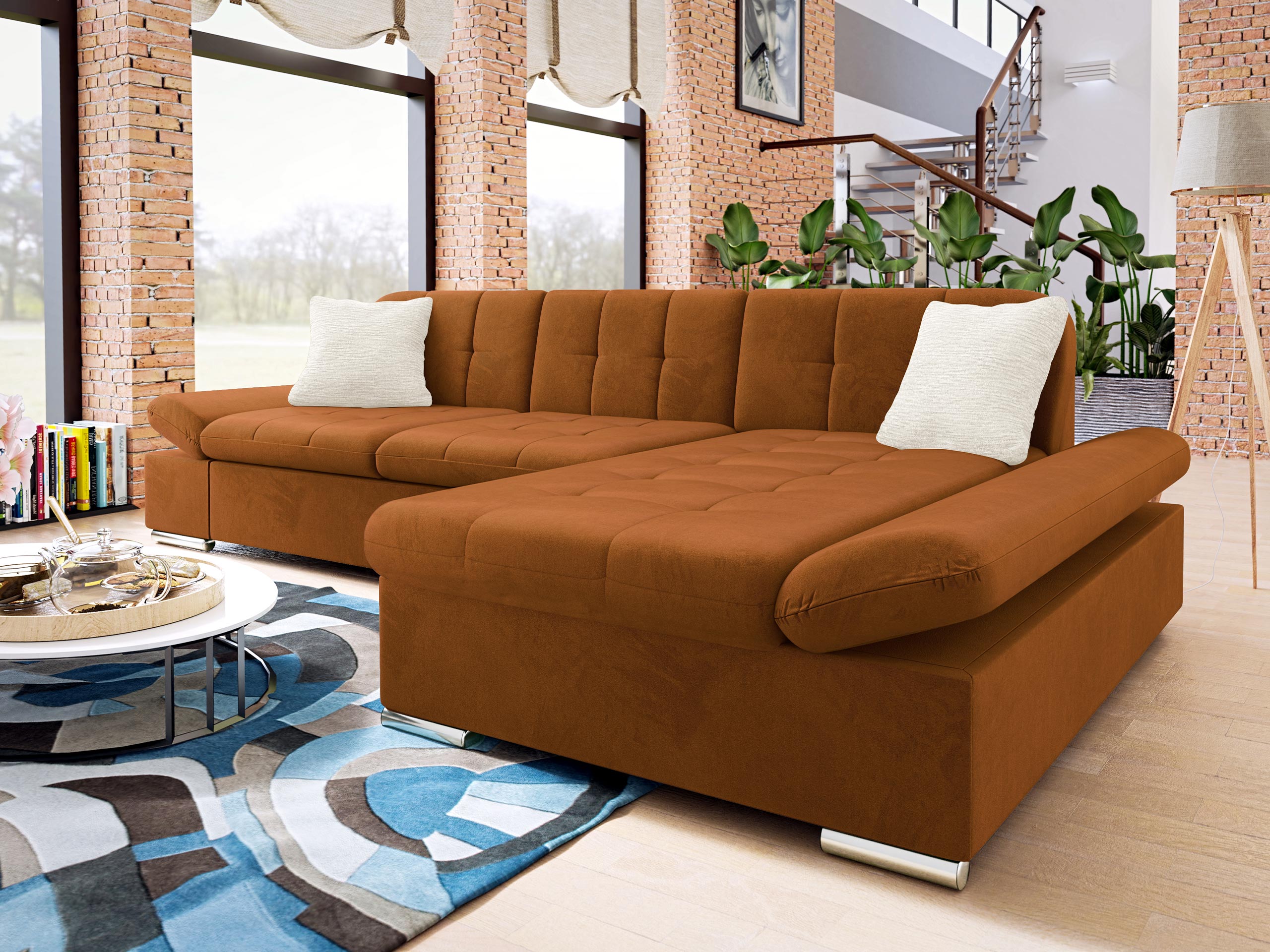 Hjørnesofa Comfivo 250 (Piaingen 21 + Mokka 03)