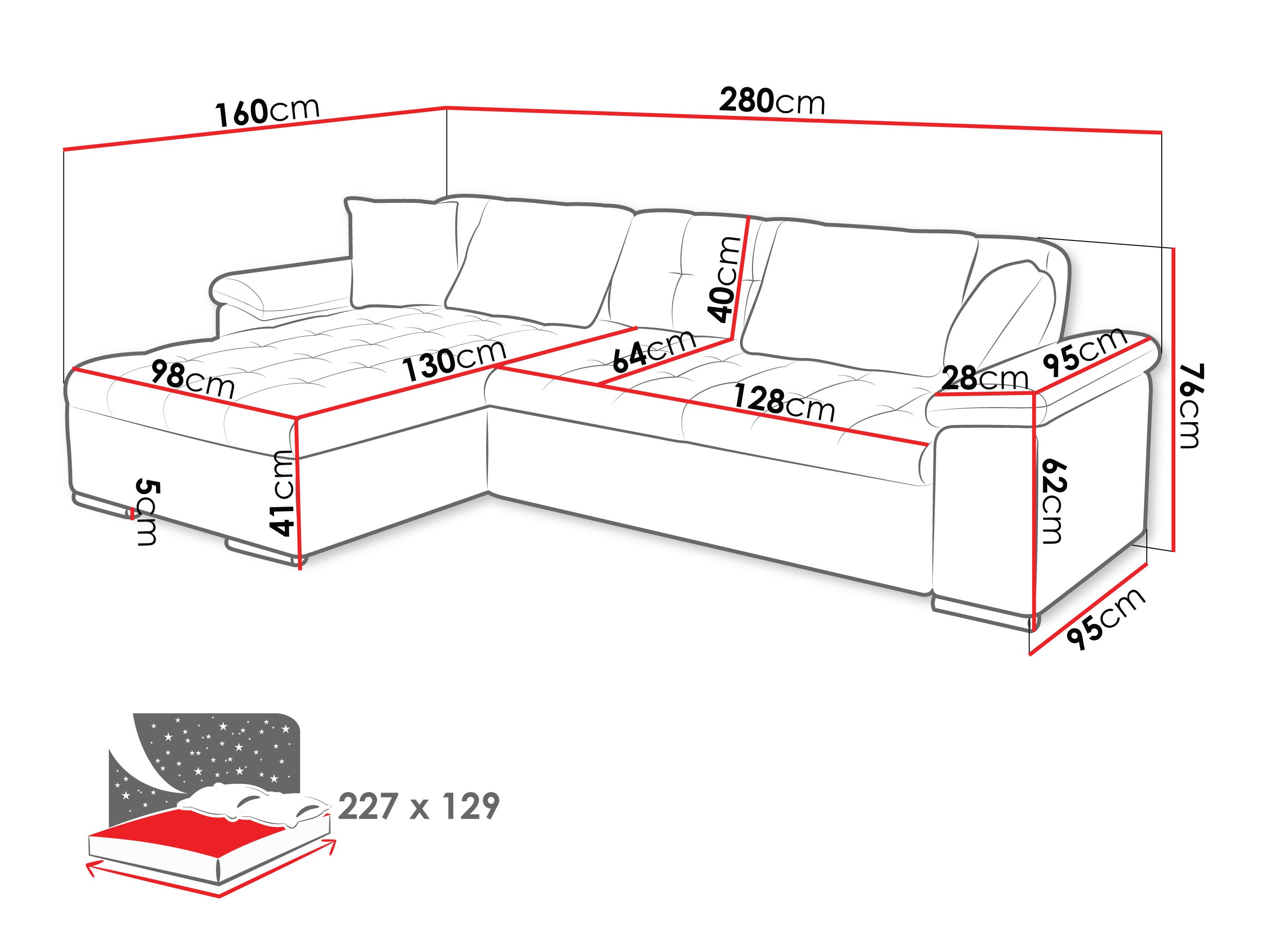 Hjørnesofa Comfivo 181 (Corbett 21)