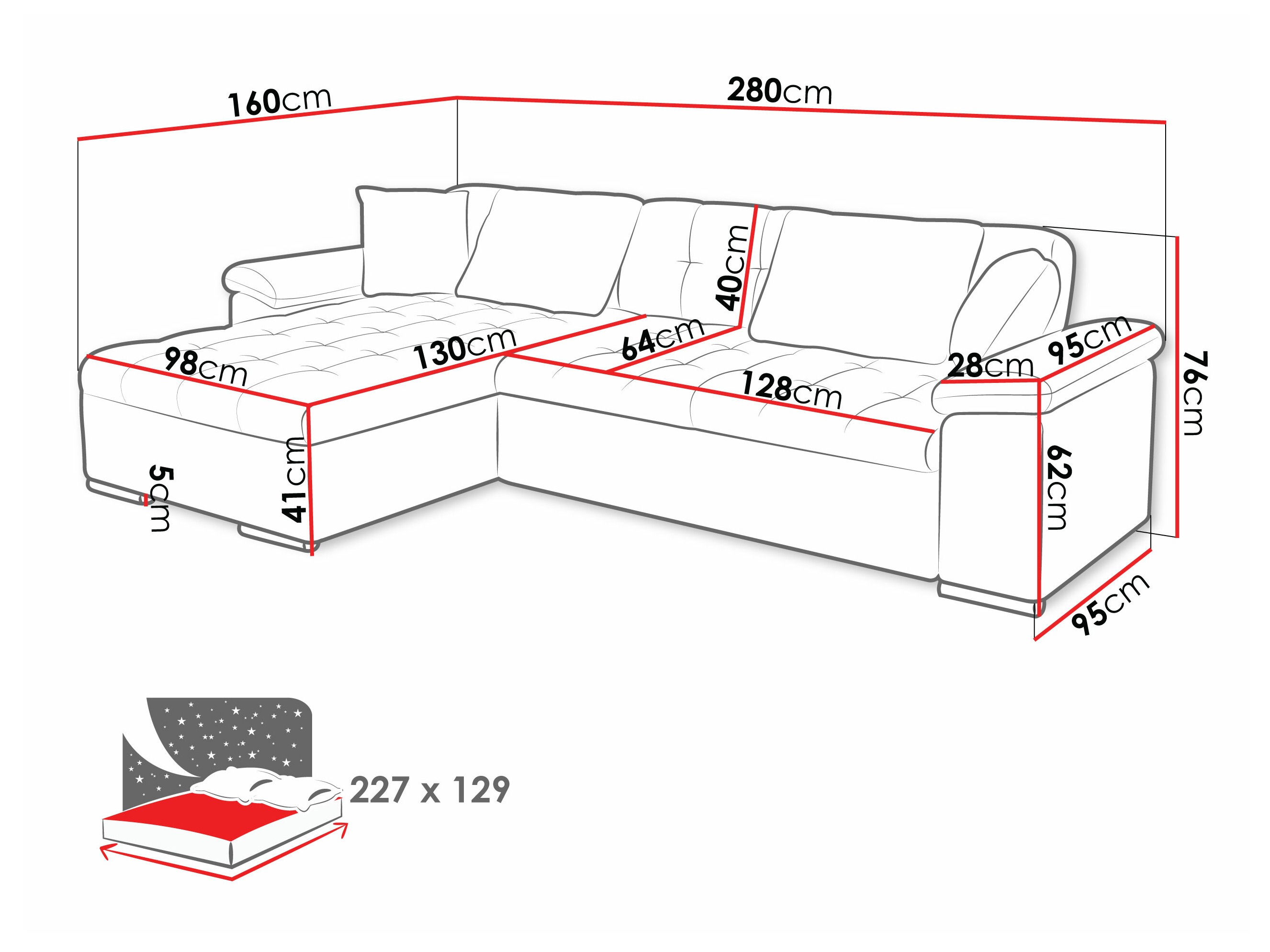 Hjørnesofa Comfivo 181 (Venus Velvet 2911 + Prestige 2771)