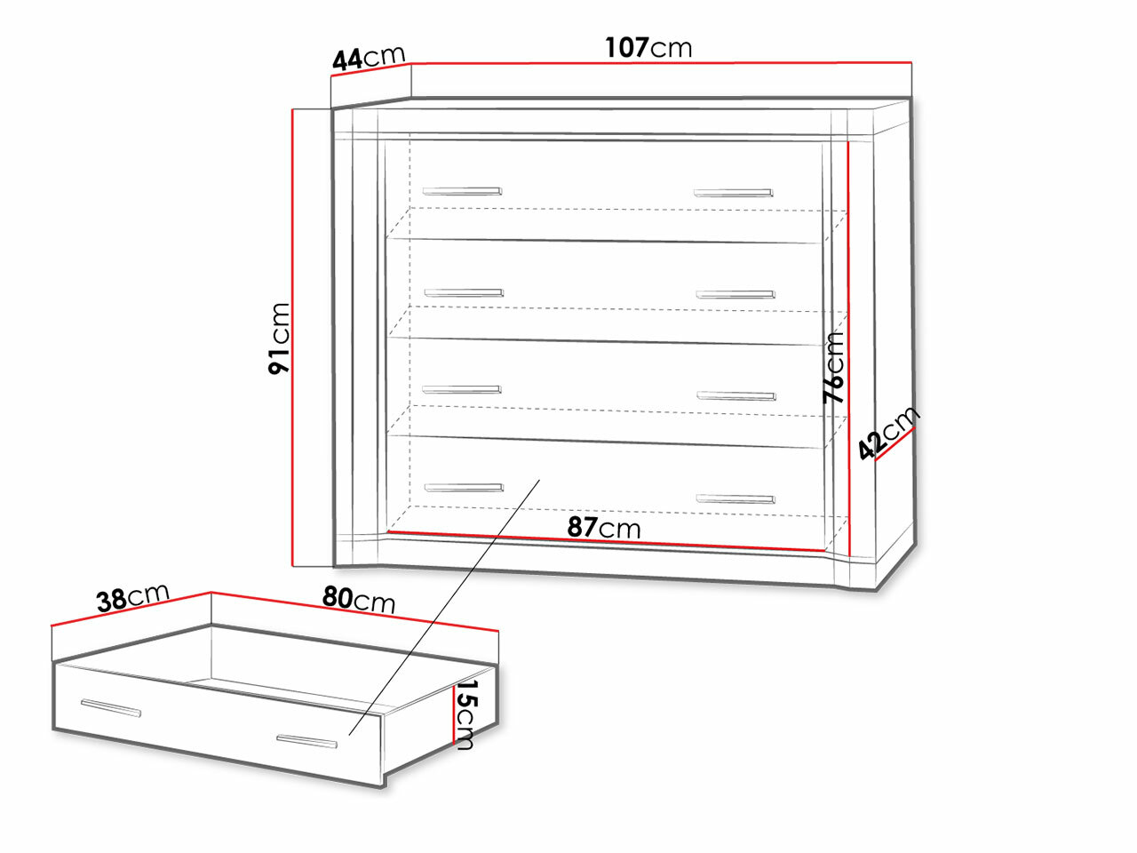 Kommode Lorelie 101 (Sonoma eg)