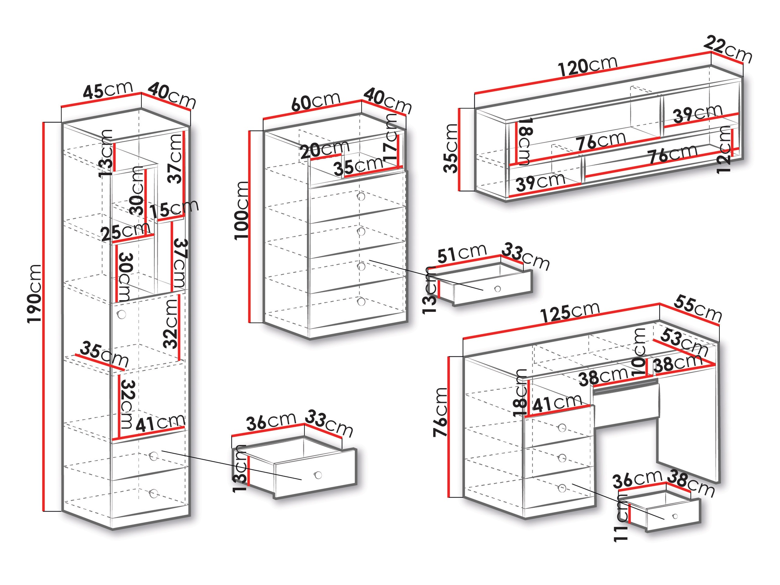 Møbelsæt Tesmonu 116