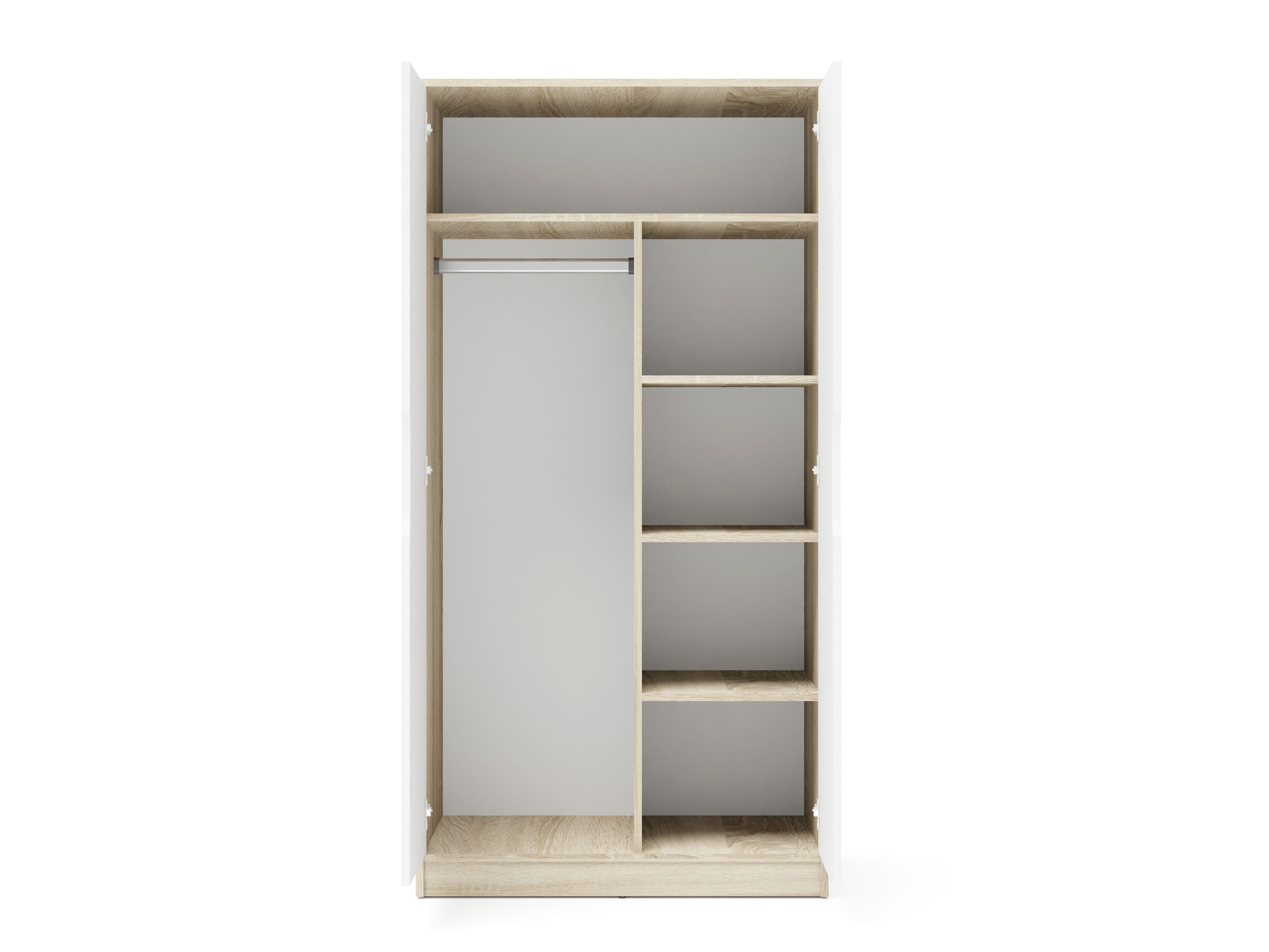 Garderobeskab Elitenu 101 (Sonoma eg + Hvid)