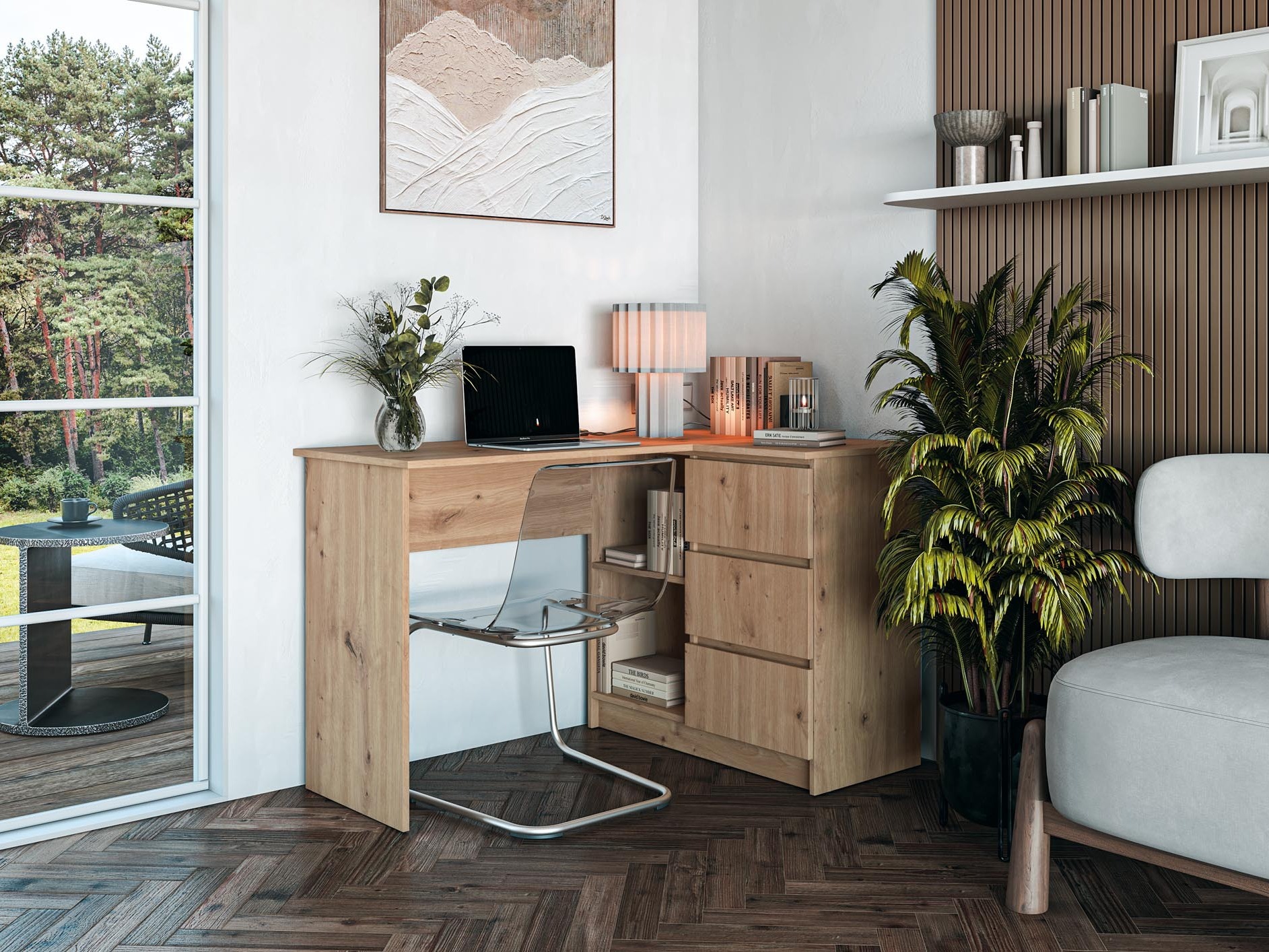 Hjørneskrivebord Houston 1950 (Artisan eg)