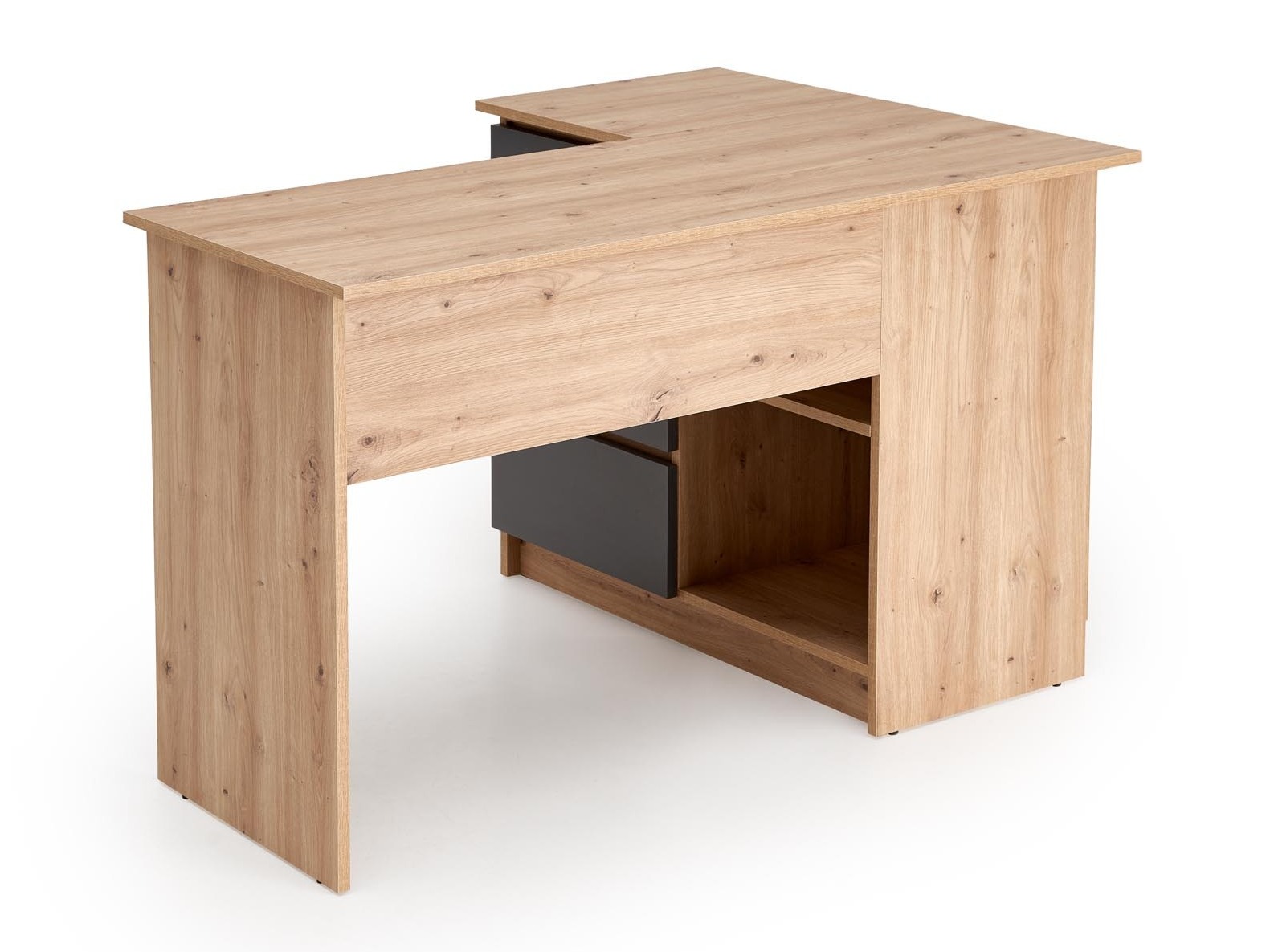 Hjørneskrivebord Houston 1950 (Grafit + Artisan eg)