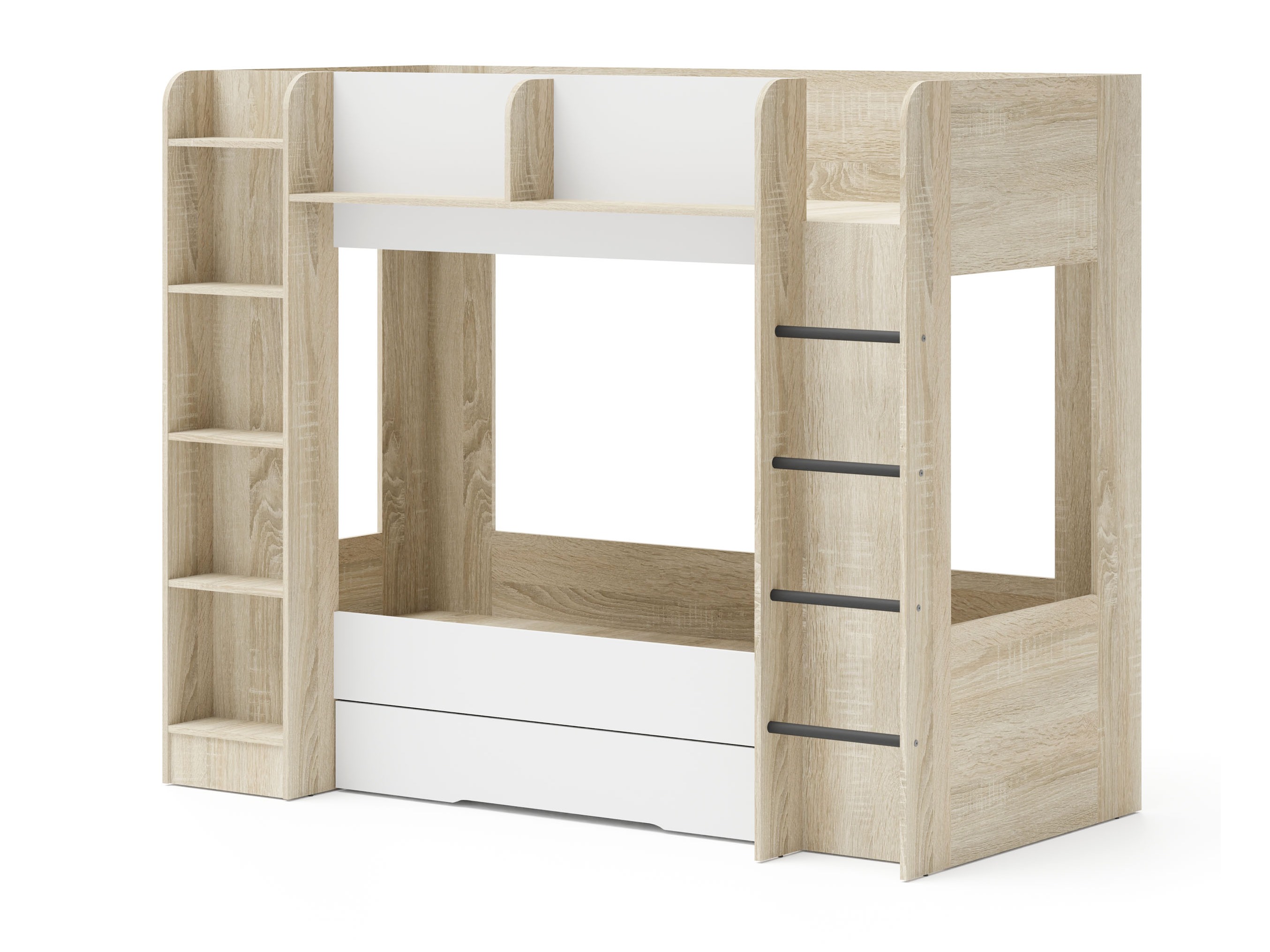 Køjeseng Elitenu 102 (Sonoma eg + Hvid)