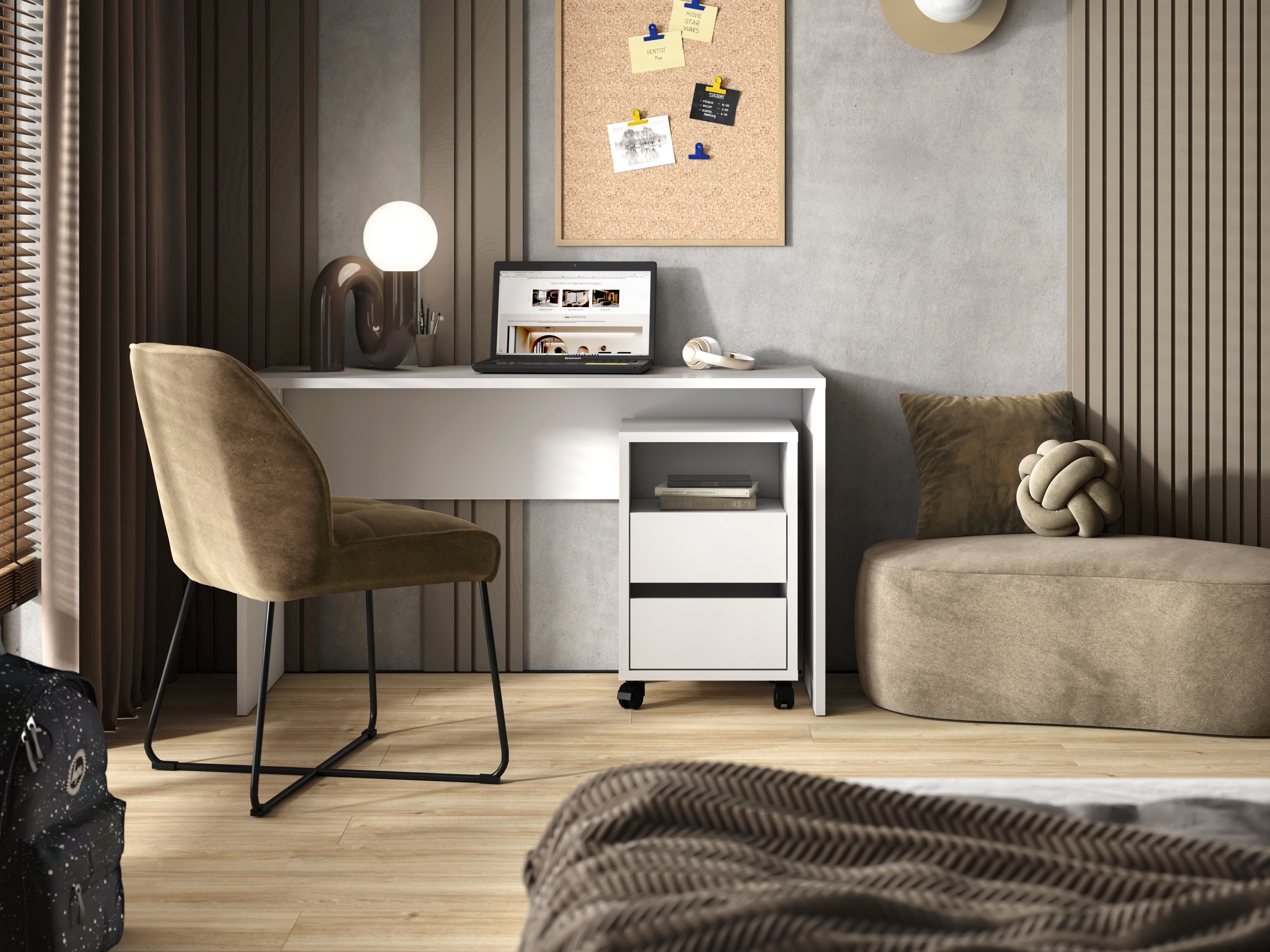 Skrivebord Austin 347 (Hvid)