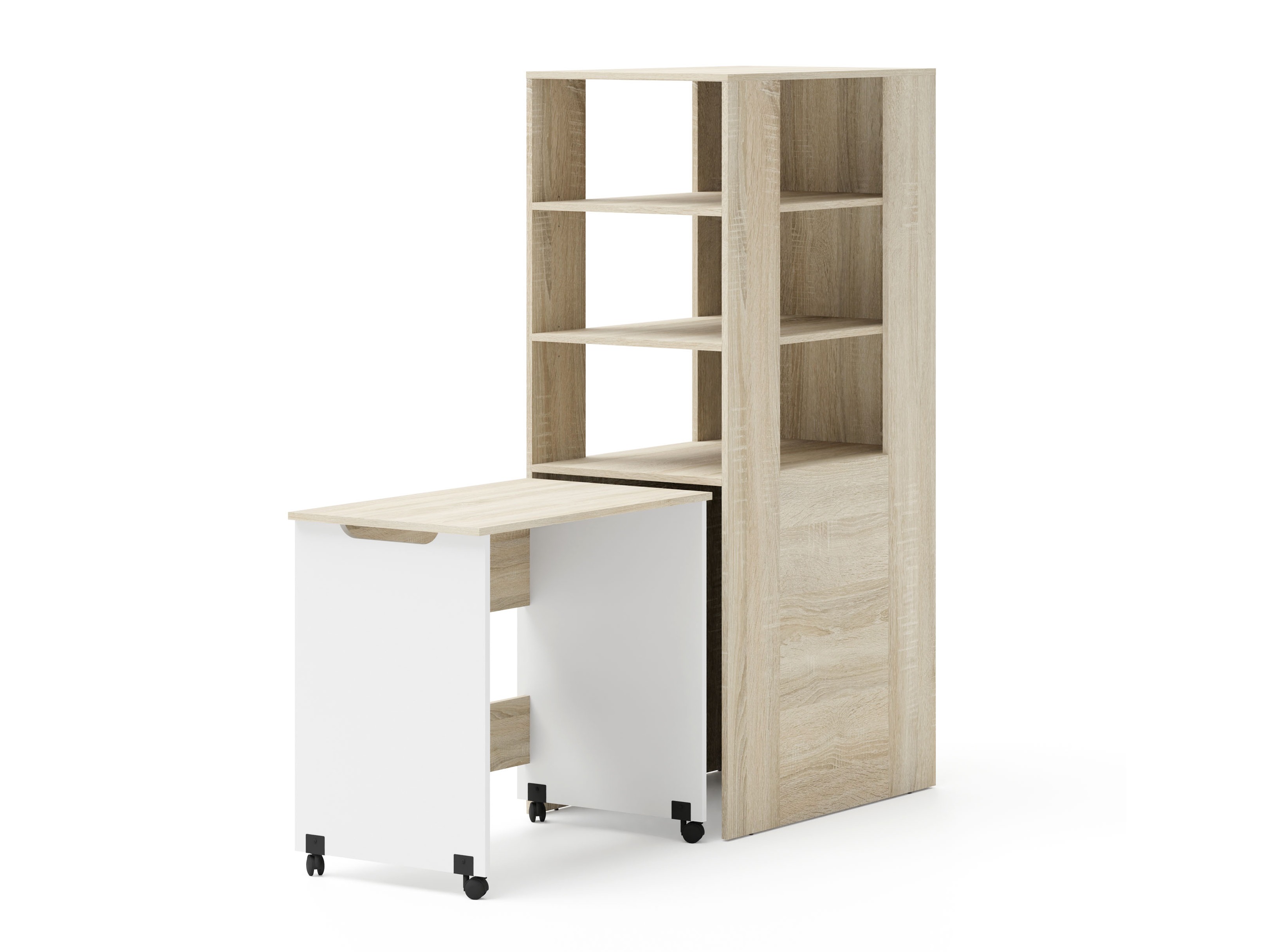 Skrivebord Elitenu 100 (Sonoma eg + Hvid)