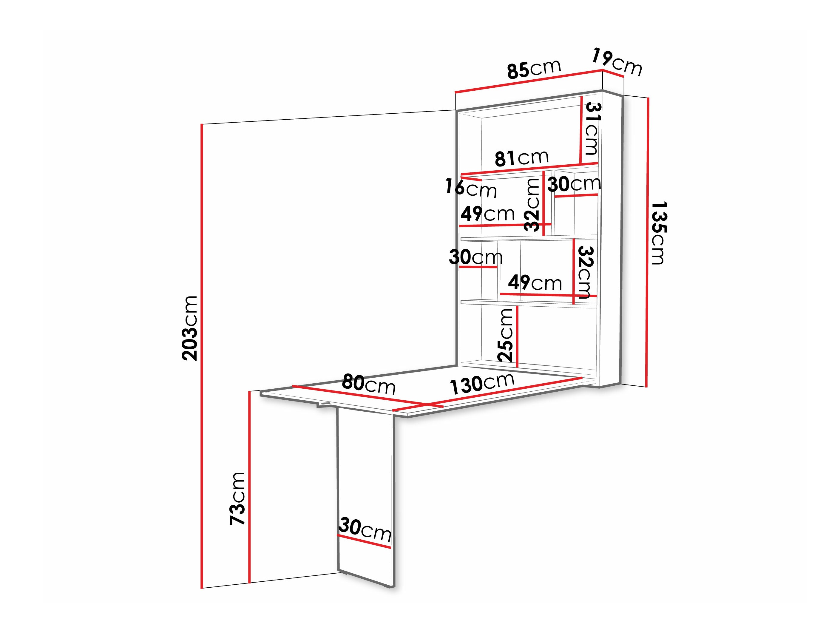 Klapbord Hartford 428 (Sort + Wotan eg)