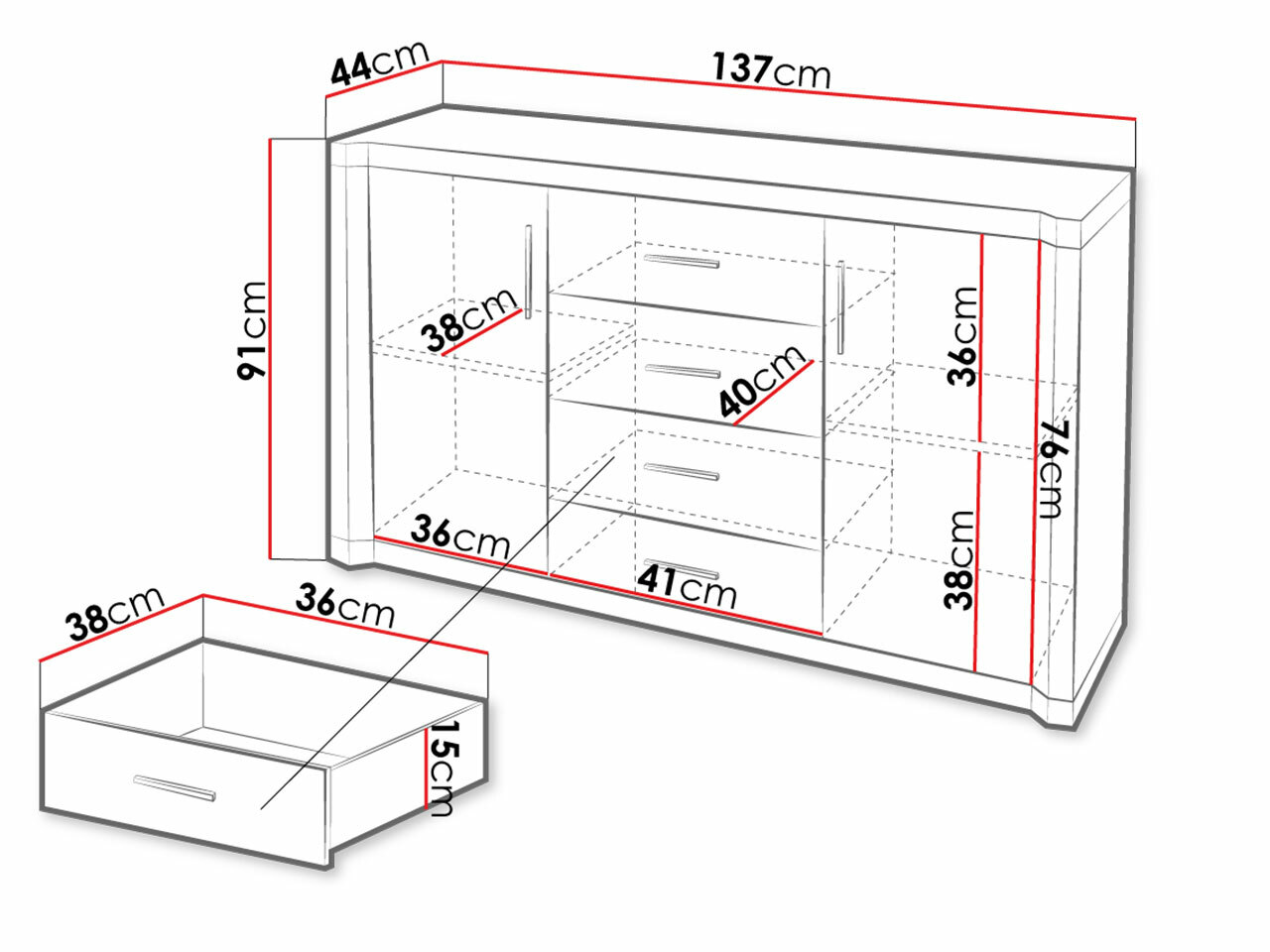 Kommode Lorelie 104 (Trøffel egetræ)