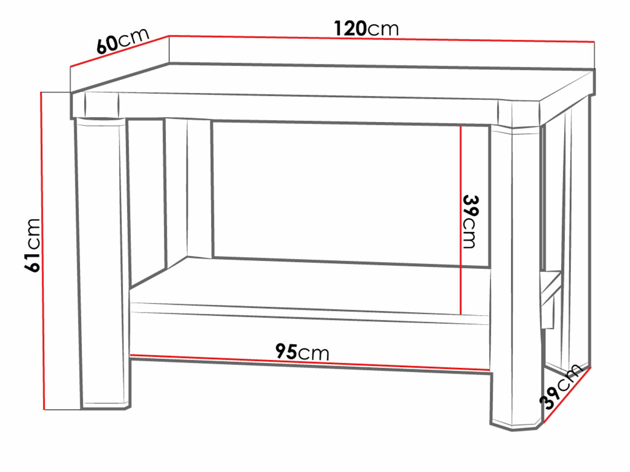 Sofabord Lorelie 114 (Trøffel egetræ)