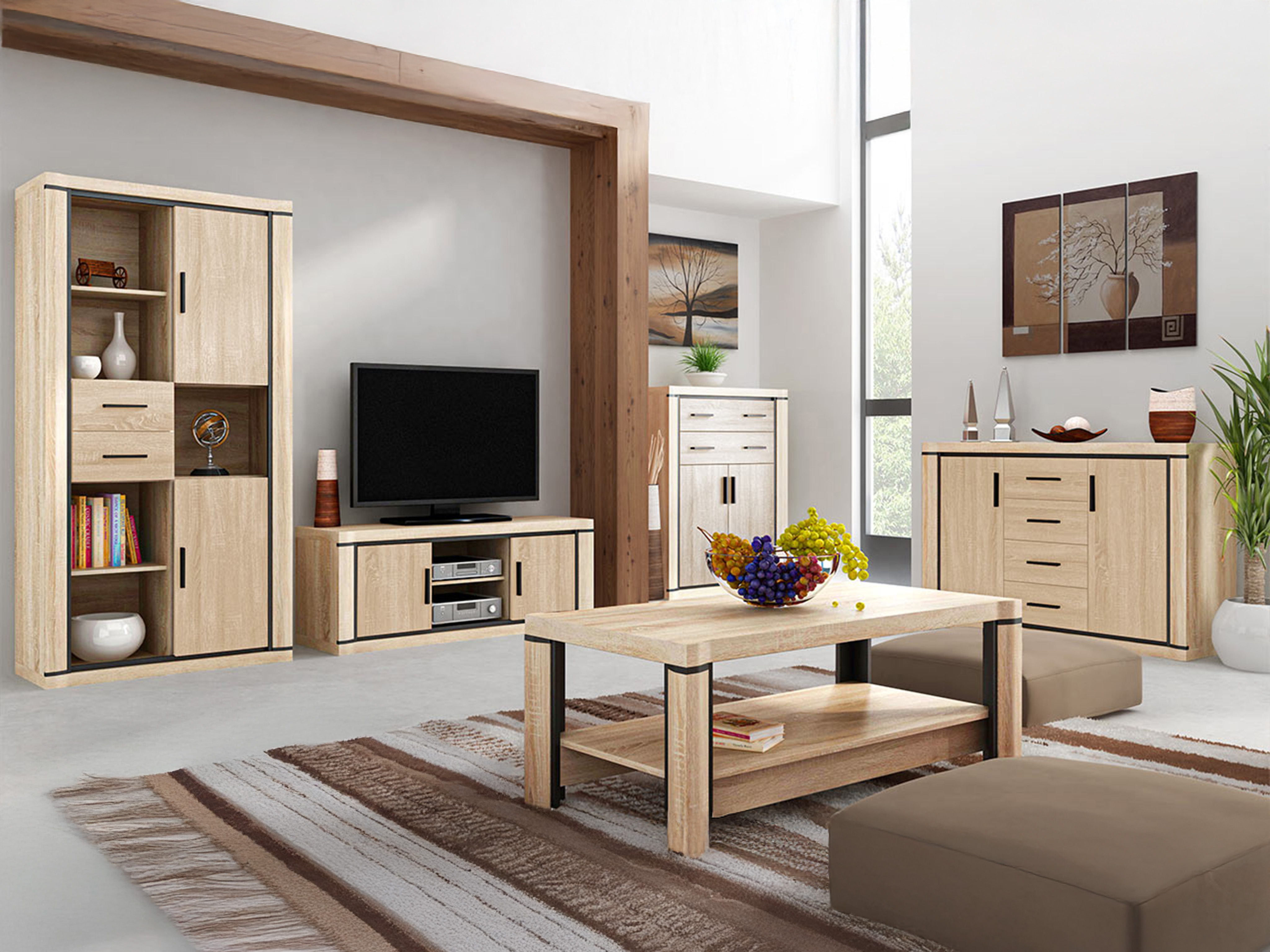 Stuemøbelsæt Lorelie 124 (Sonoma eg)