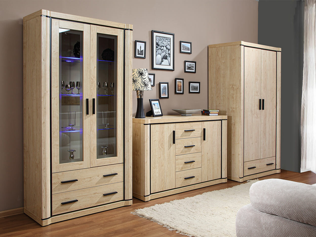 Stuemøbelsæt Lorelie 125 (Sonoma eg)