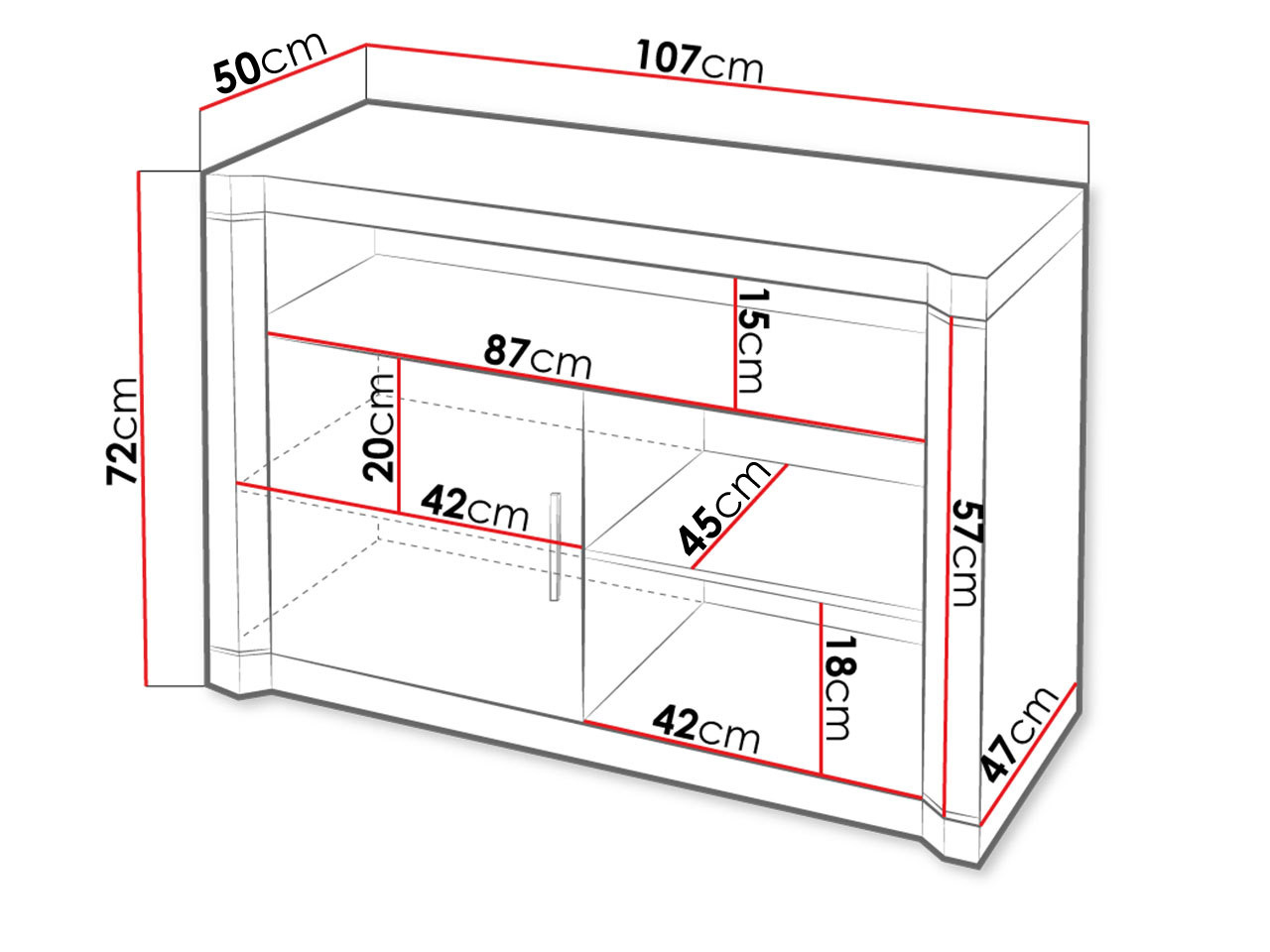 TV-bord Lorelie 110 (Trøffel egetræ)