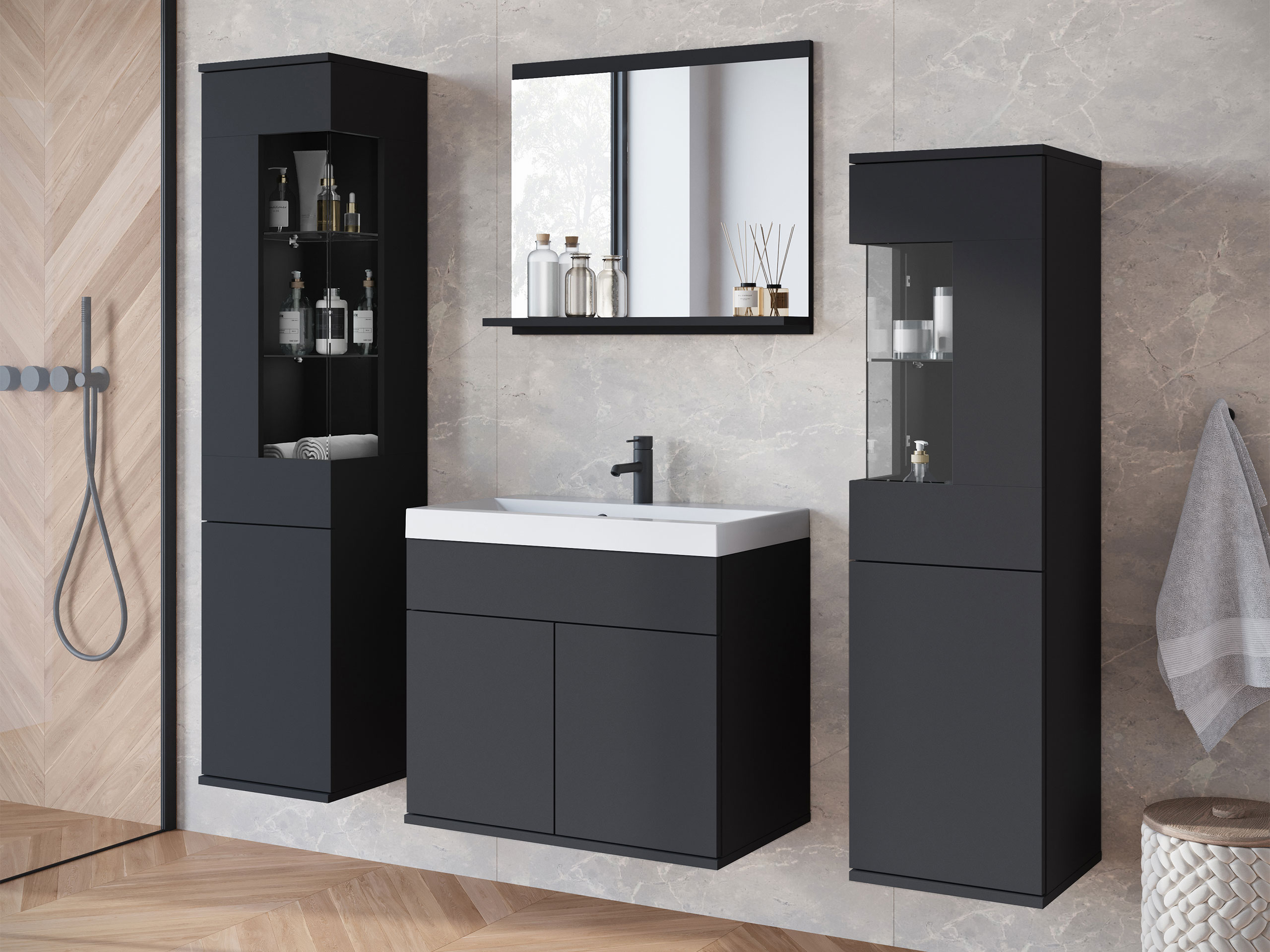 Badeværelsessæt Sarasota 194 (Grafit)