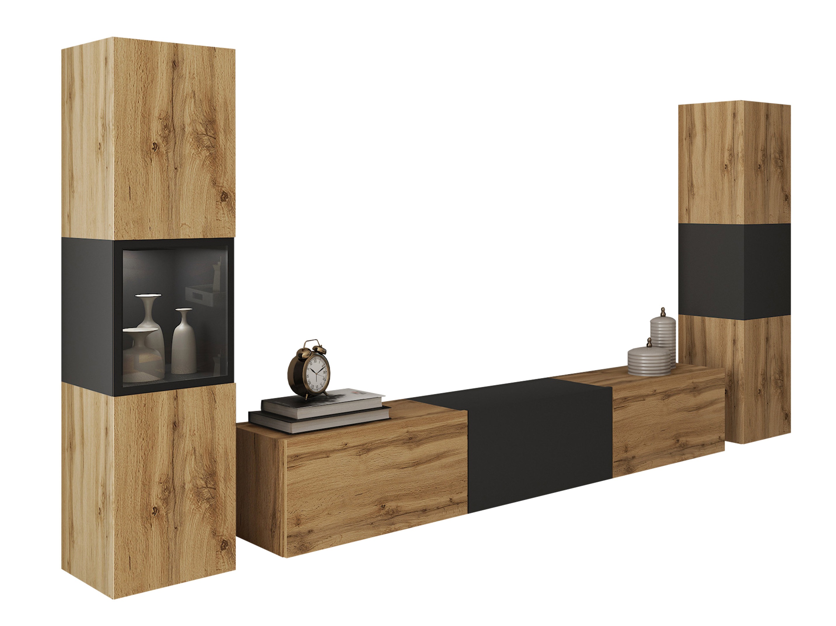 Stuemøbelsæt Sarasota 193 (Wotan eg + Grafit)