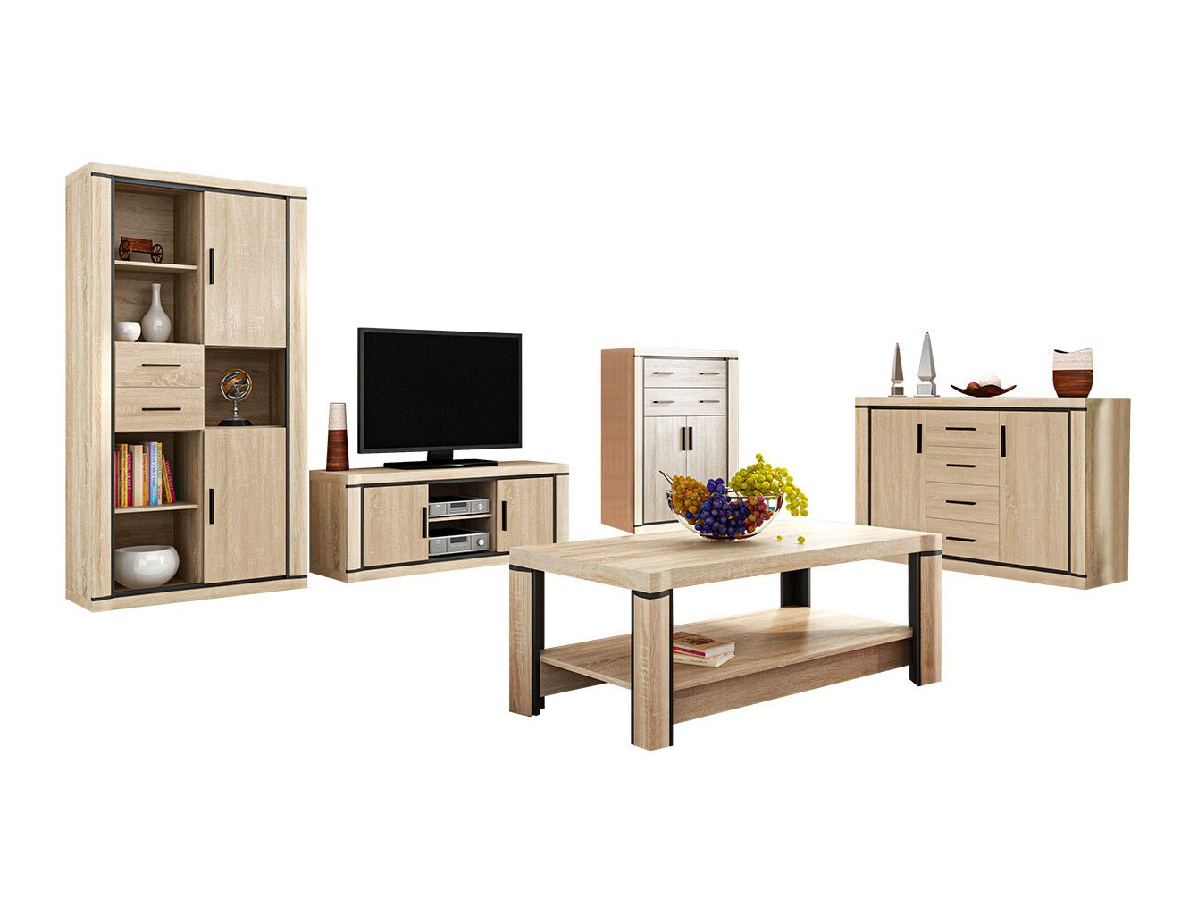 Stuemøbelsæt Lorelie 124 (Sonoma eg)