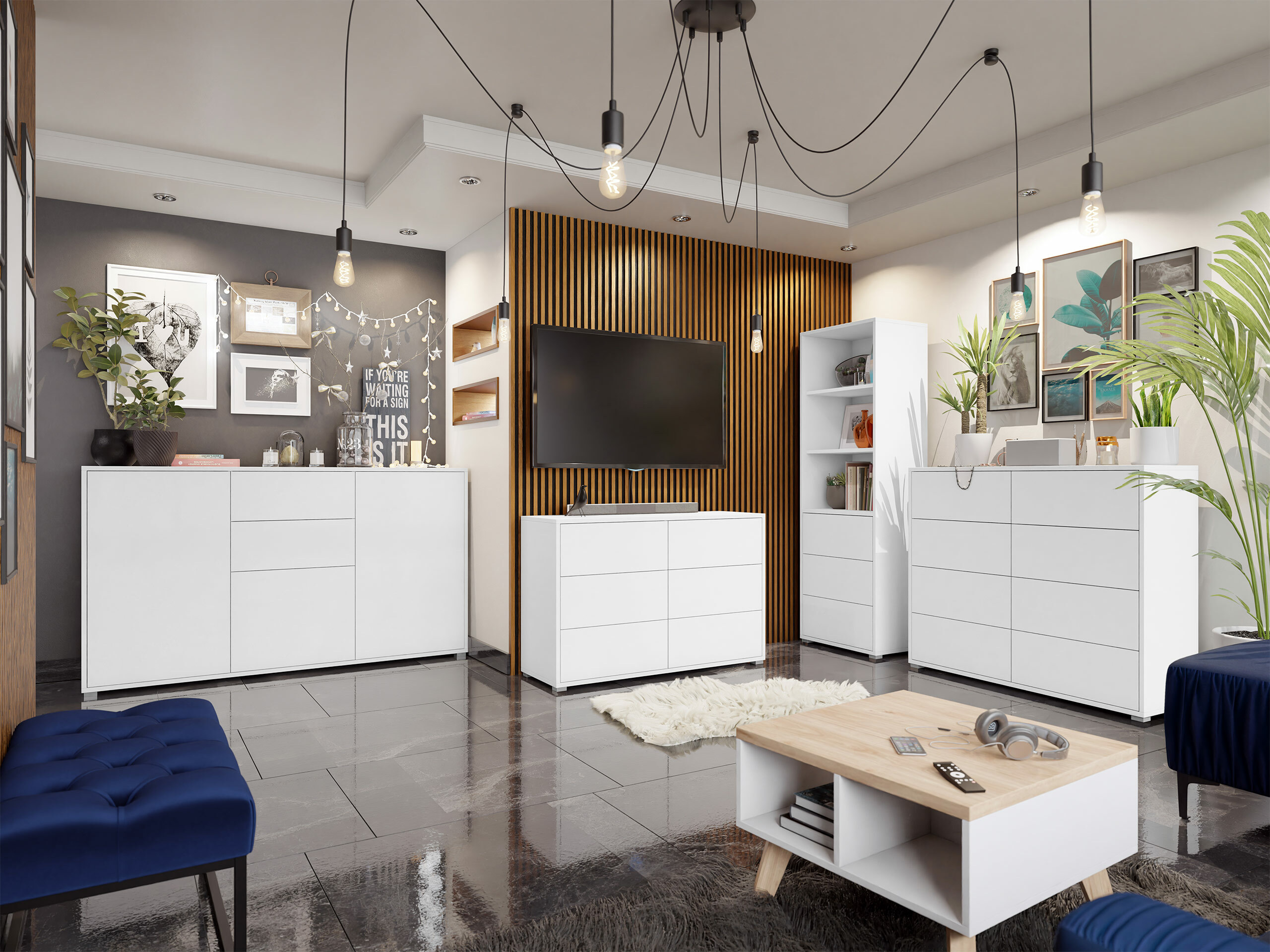 Stuemøbelsæt Comfivo Fersoe 108 (Hvid)