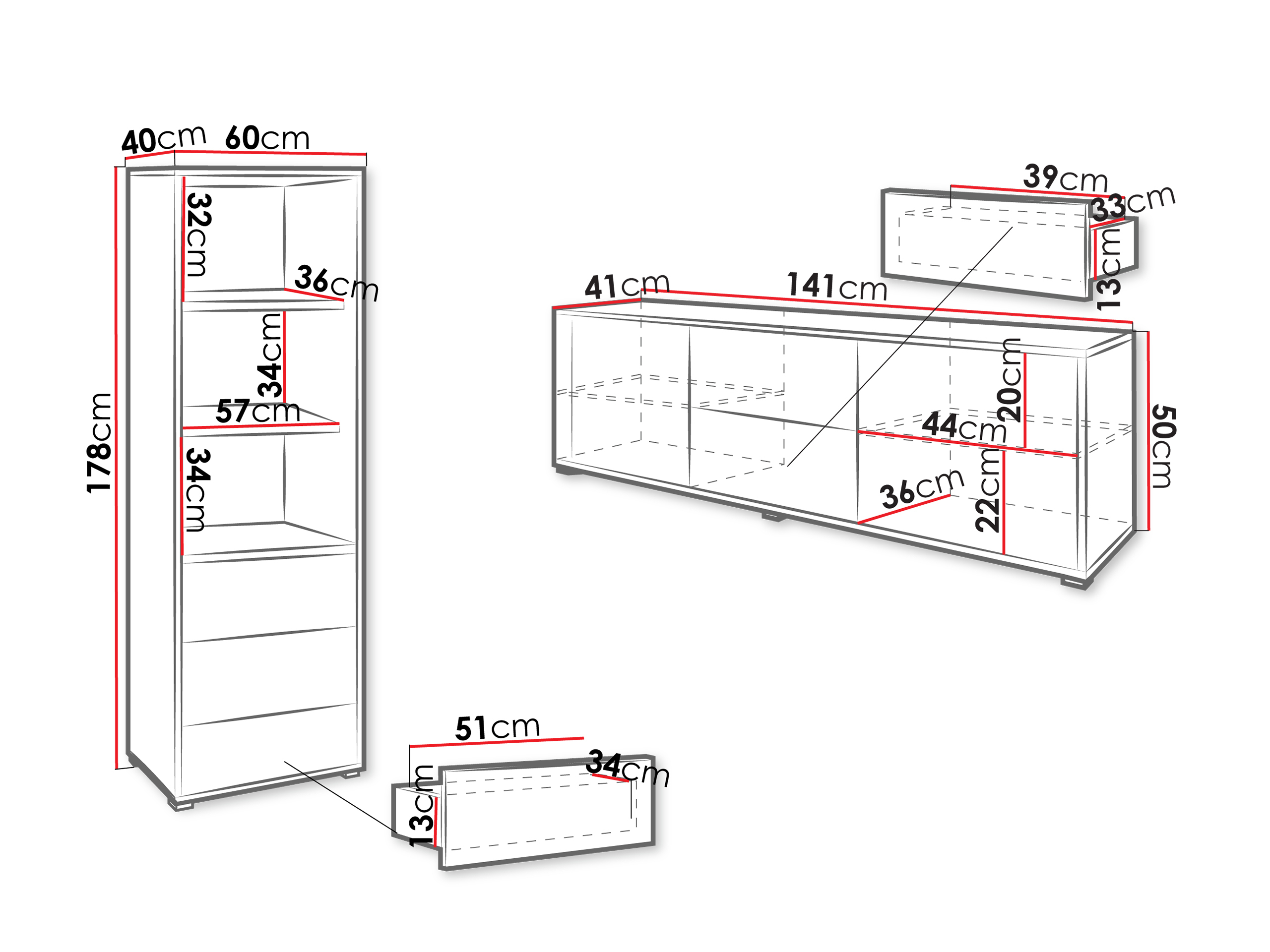Stuemøbelsæt Comfivo Tutela IV (Hvid)