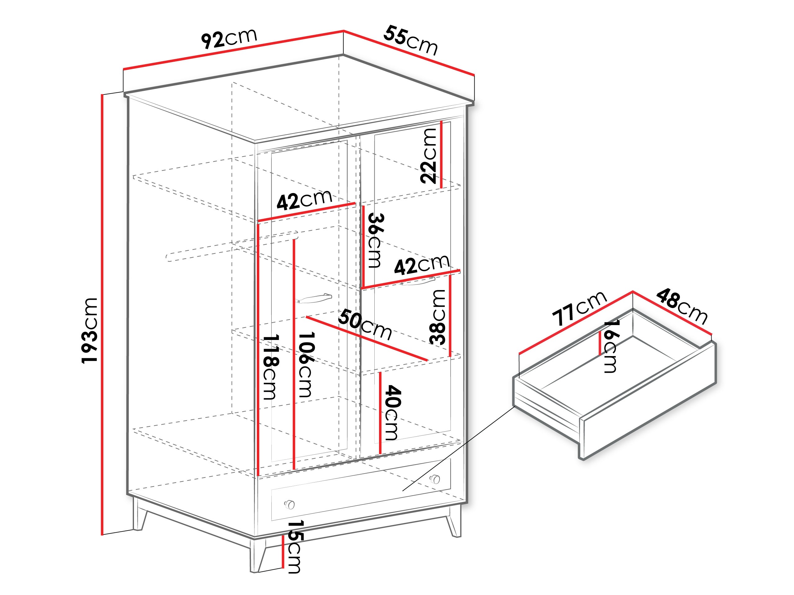 Garderobeskab Sonfera 109