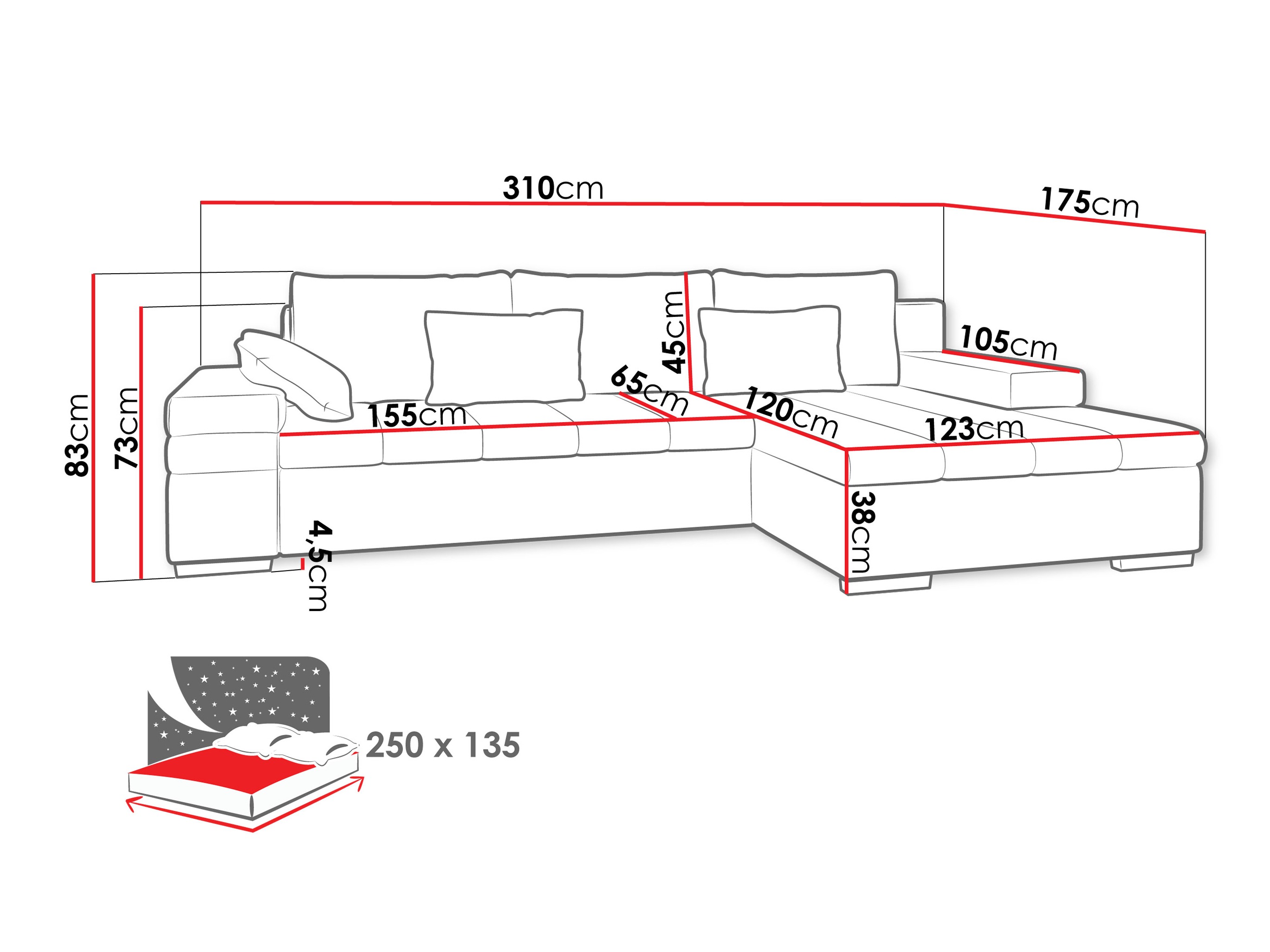 Hjørnesofa Comfivo 113 (Magic Velvet 2219 + Magic Velvet 2217)
