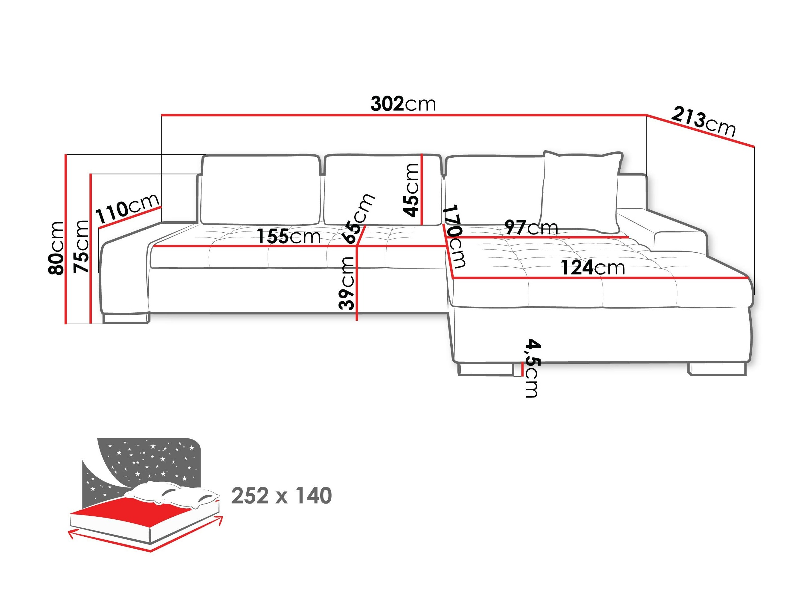 Hjørnesofa Comfivo 147 (Soft 017 + Casablanca 2315)