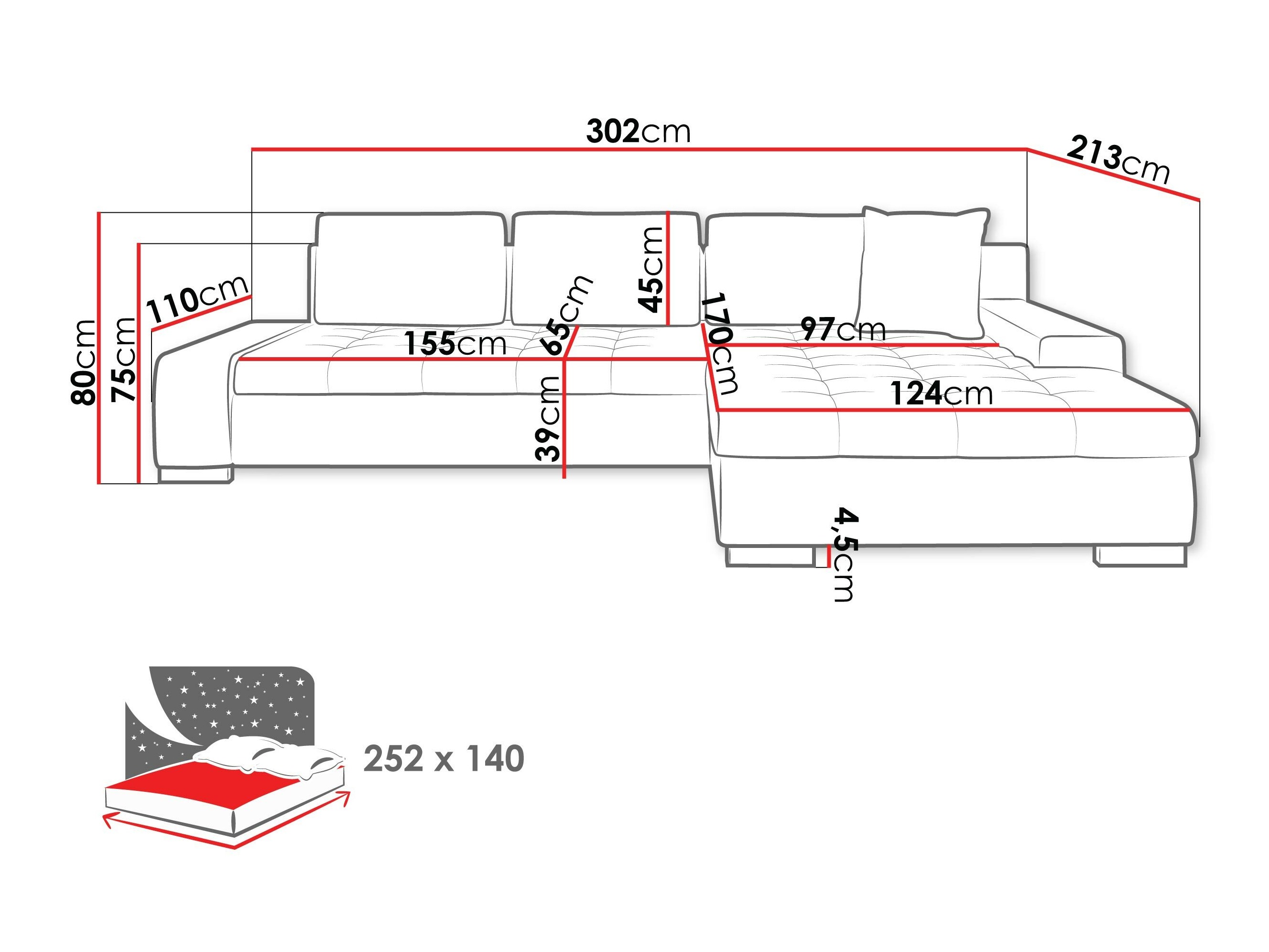 Hjørnesofa Comfivo Nitor II (Rico 12)