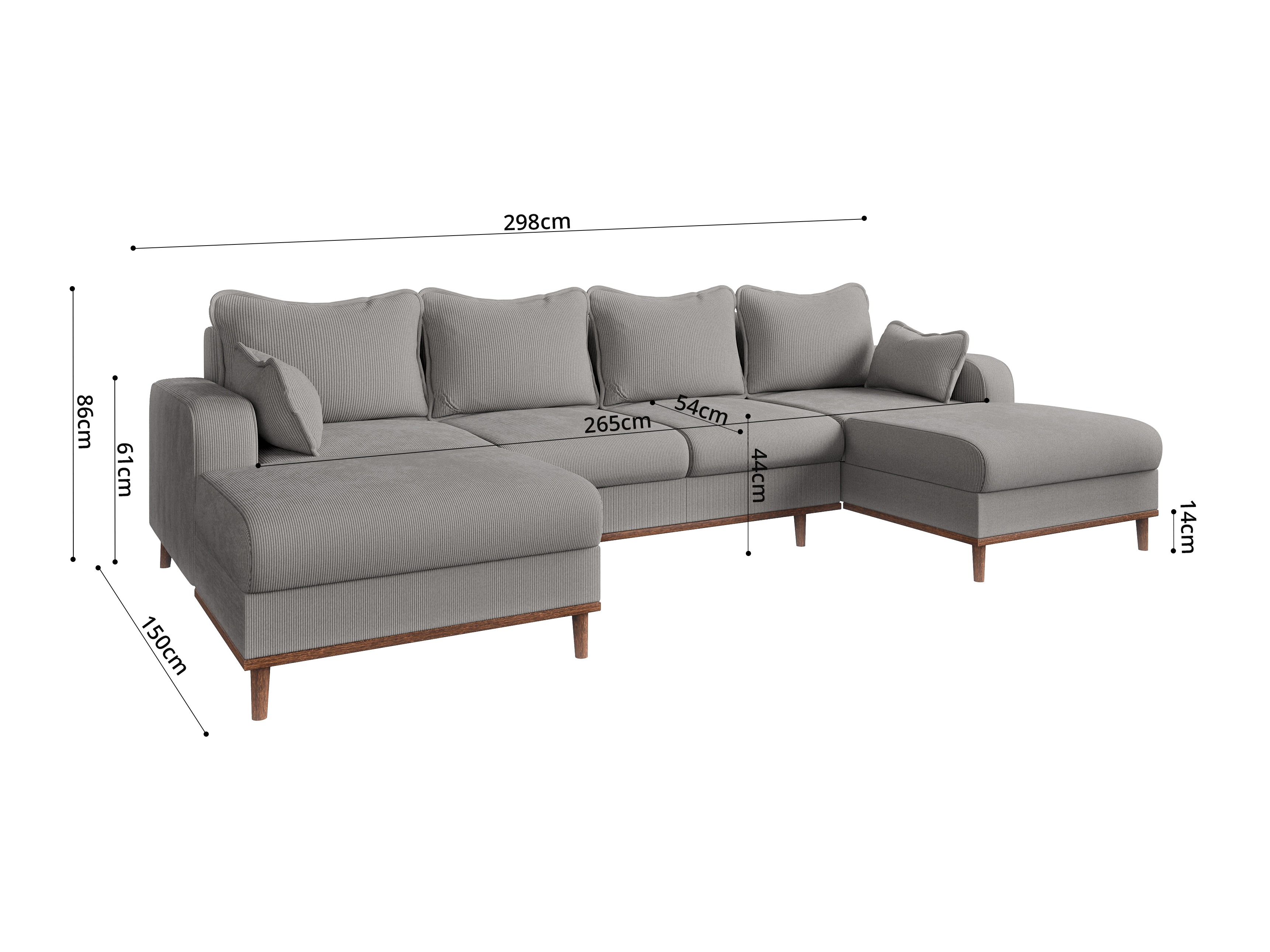 Hjørnesofa Rocklin 131 (Fjord 08)