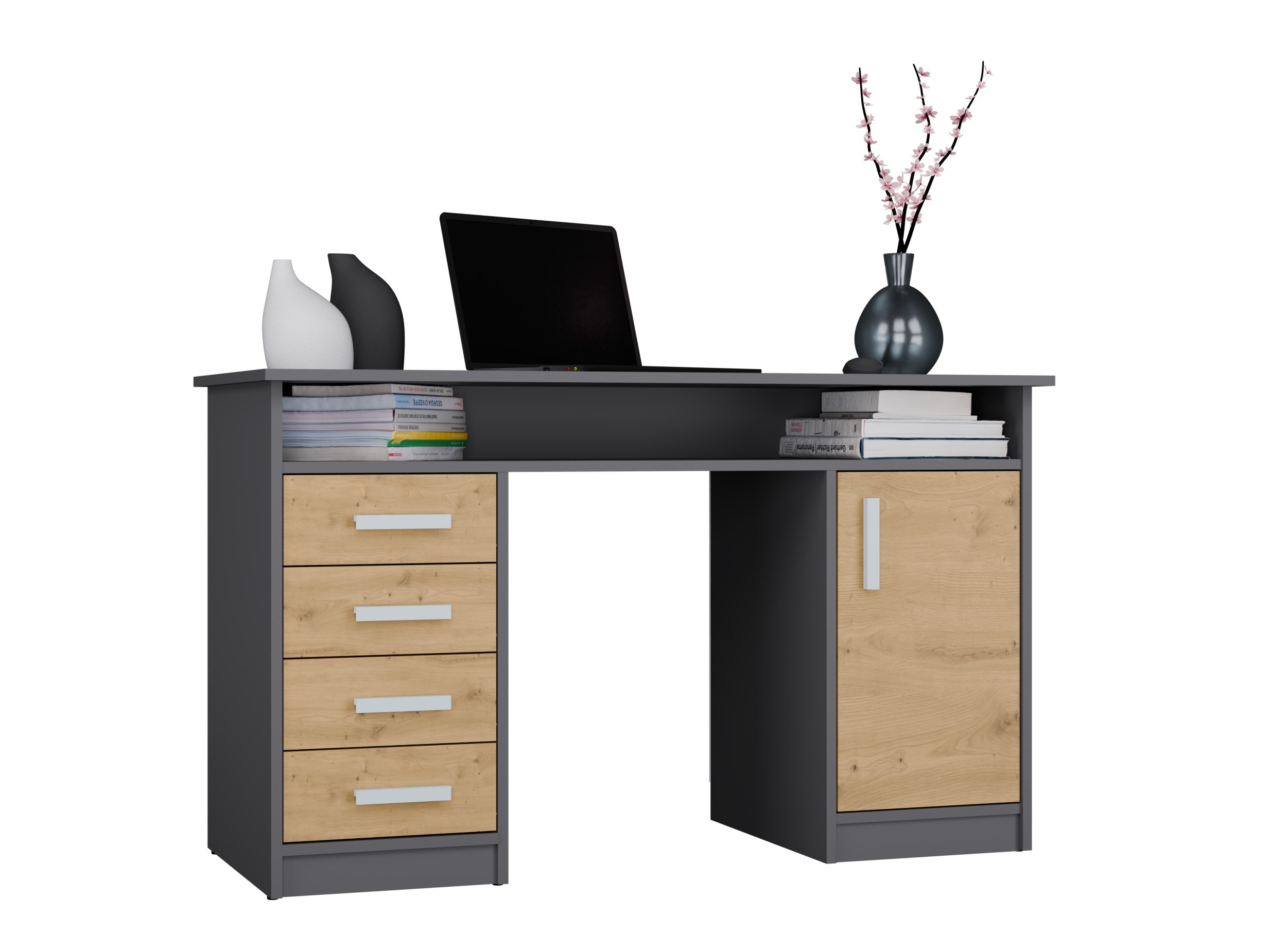 Skrivebord Mandeville 329 (Artisan eg + Antracit)