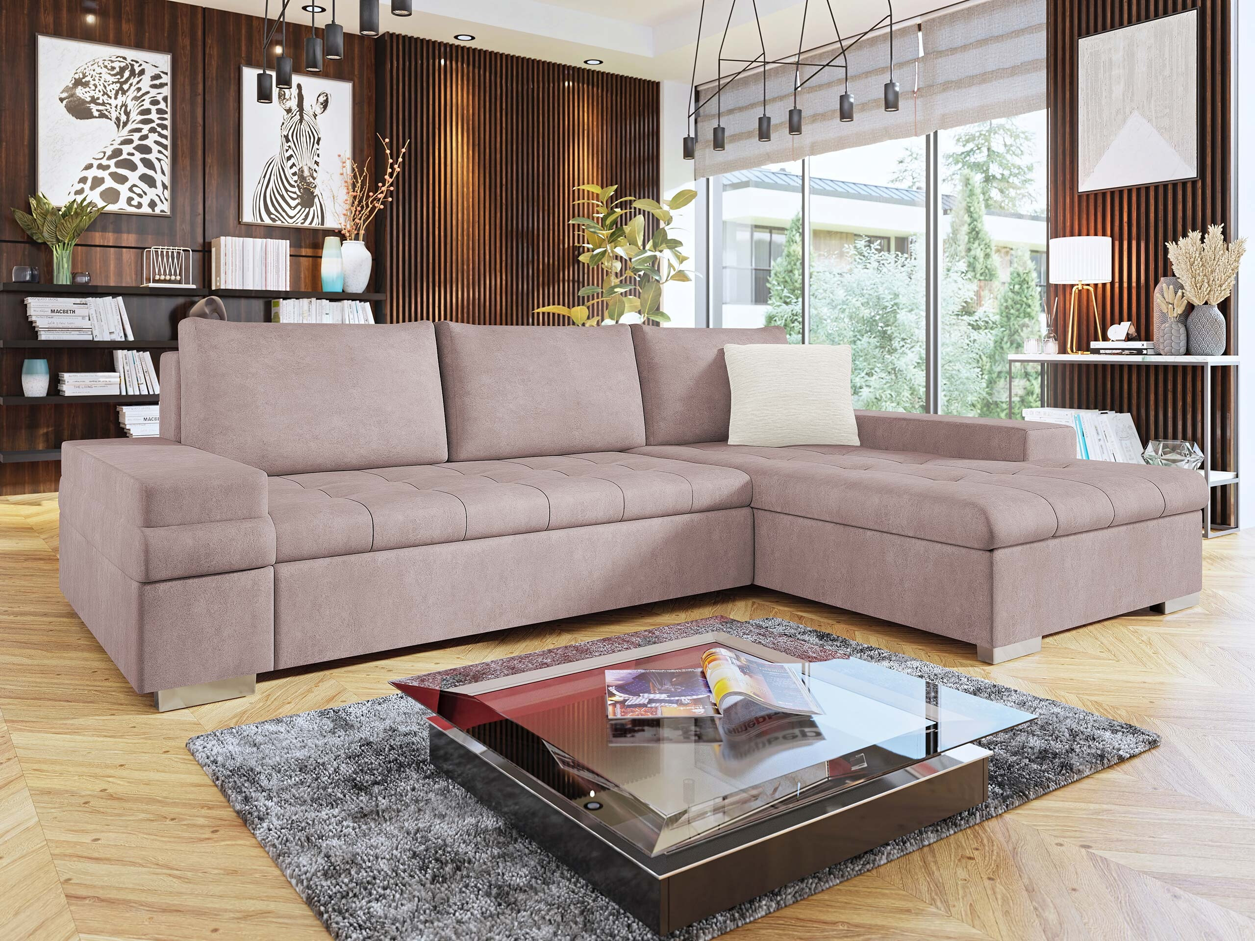 Hjørnesofa Comfivo Olivetum III (Zoya 03 + Mokka 03)