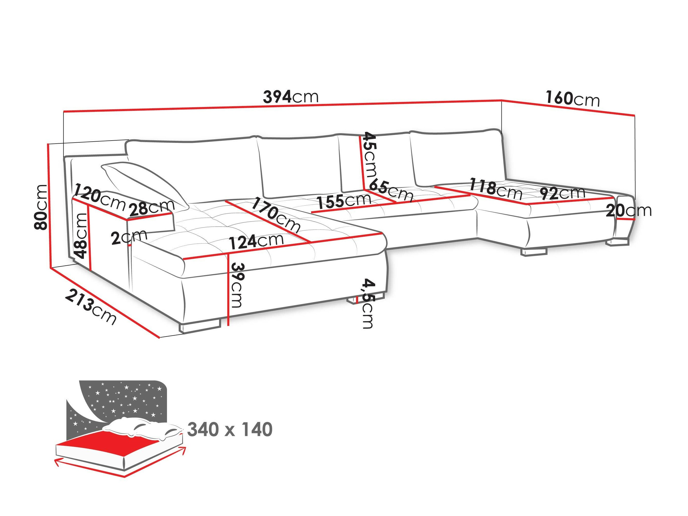 Hjørnesofa Comfivo 106 (Coral 55)