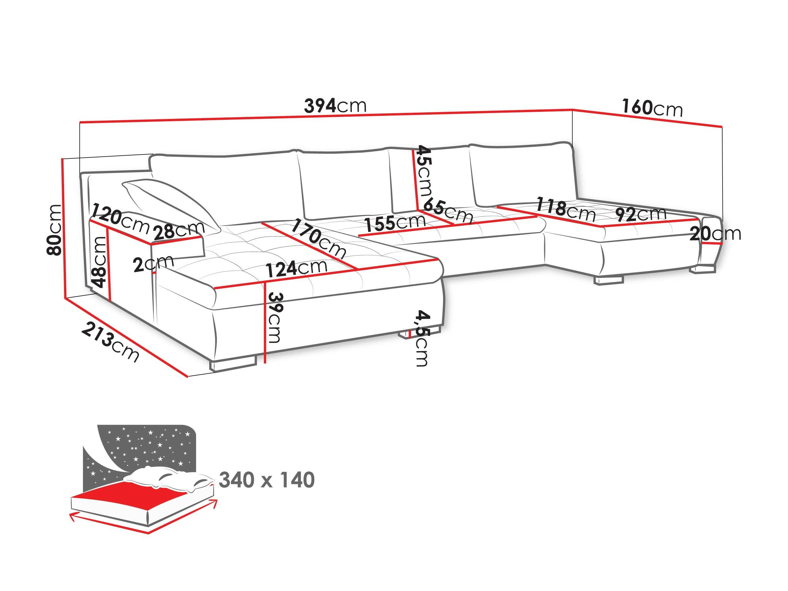 Hjørnesofa Comfivo 248 (Otusso 04 + Sorriso 04 + Otusso 04)