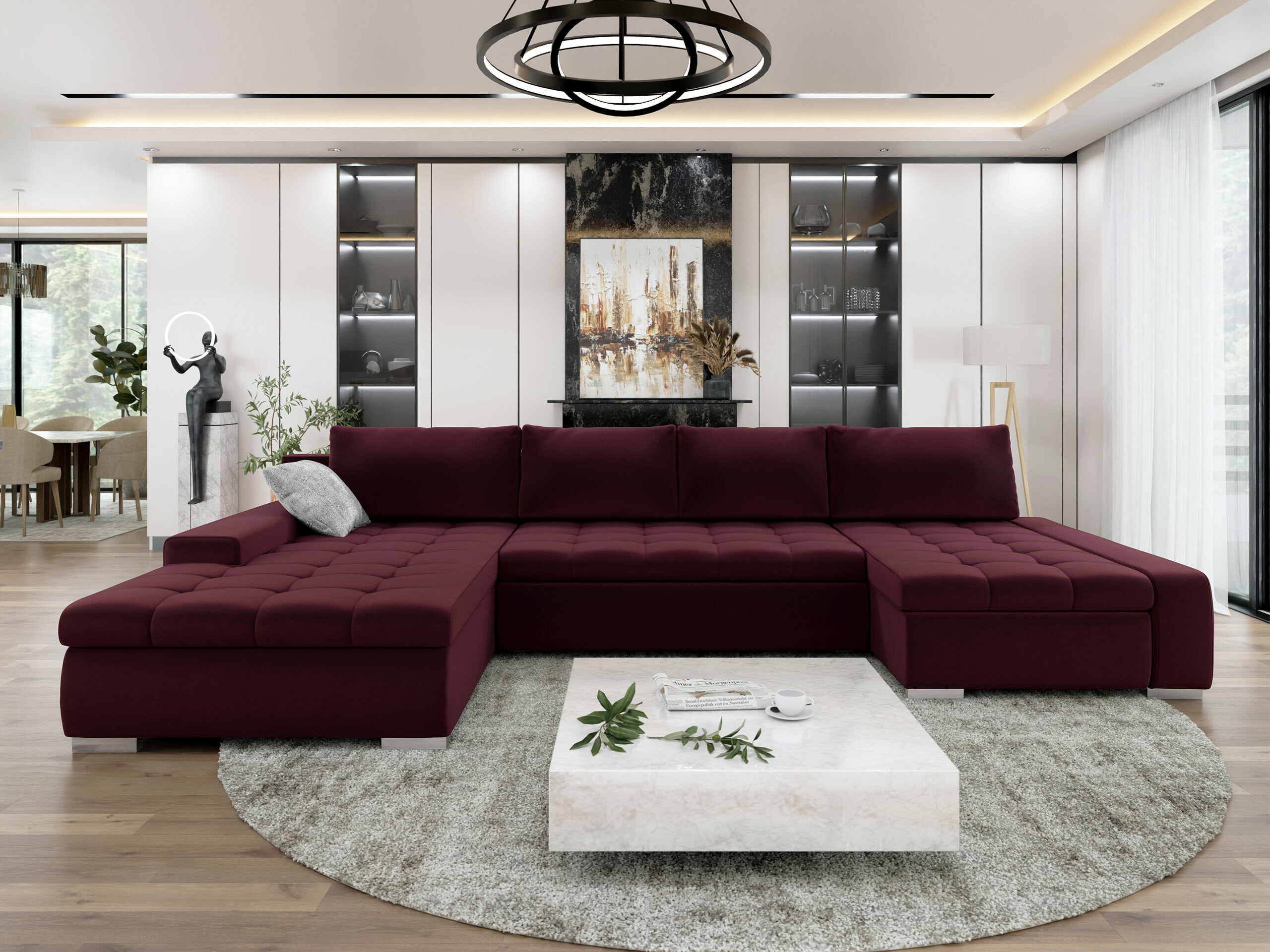 Hjørnesofa Comfivo Oliva I (Venus Velvet 2932 + Miu 2059)