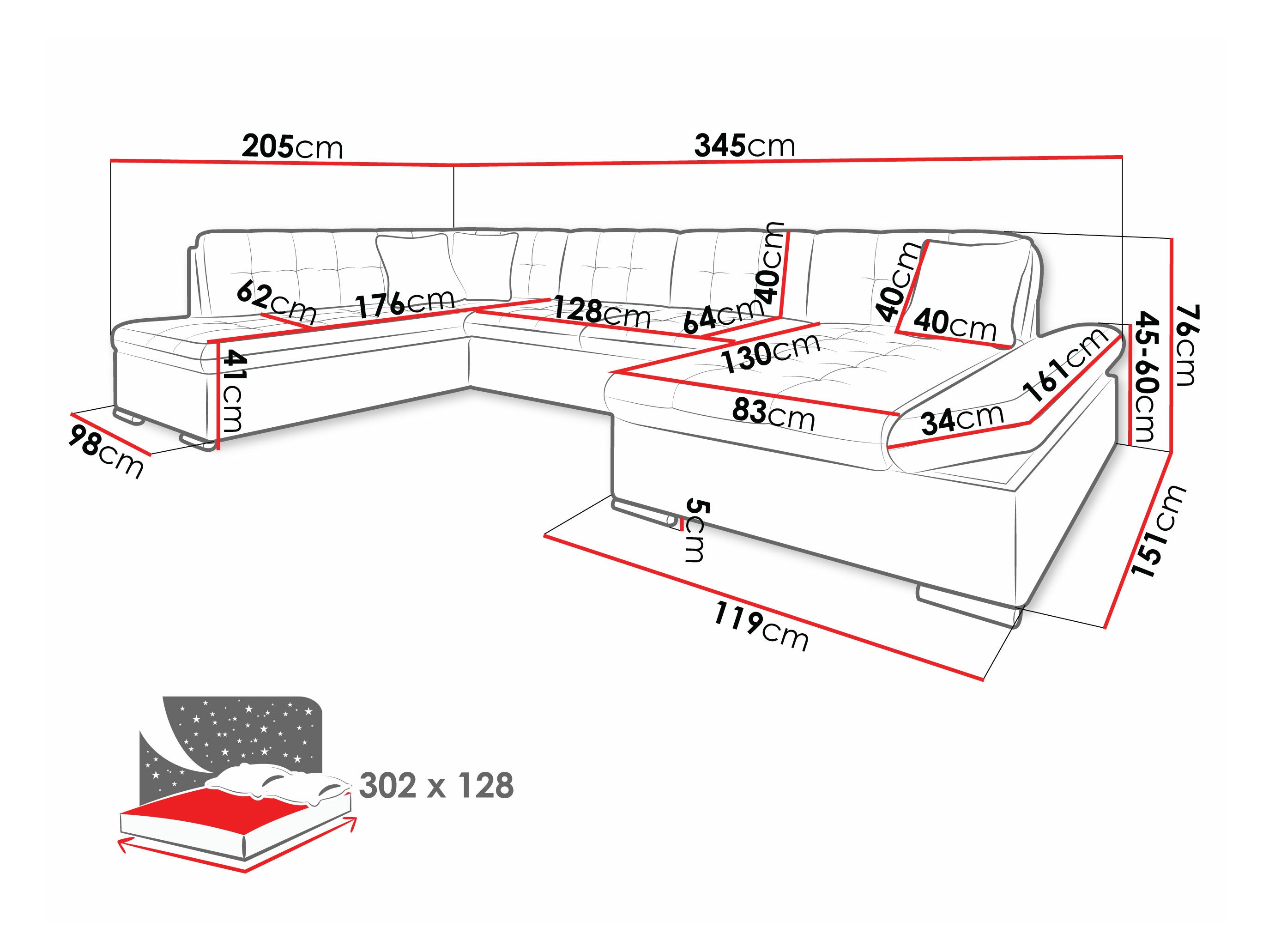 Hjørnesofa Comfivo 173 (Tracy 211.03)
