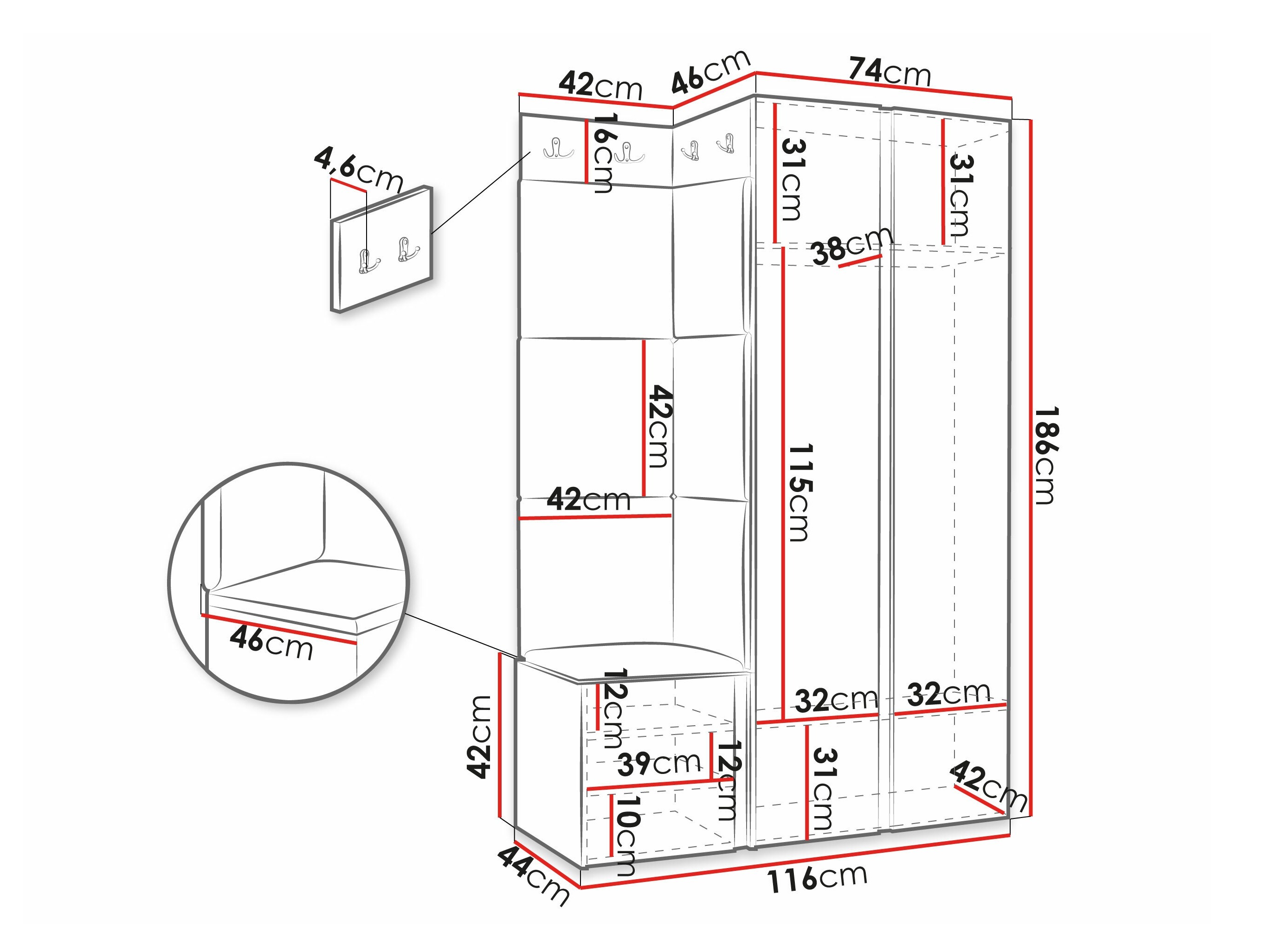 Entrésæt Hartford 388 (Sort)