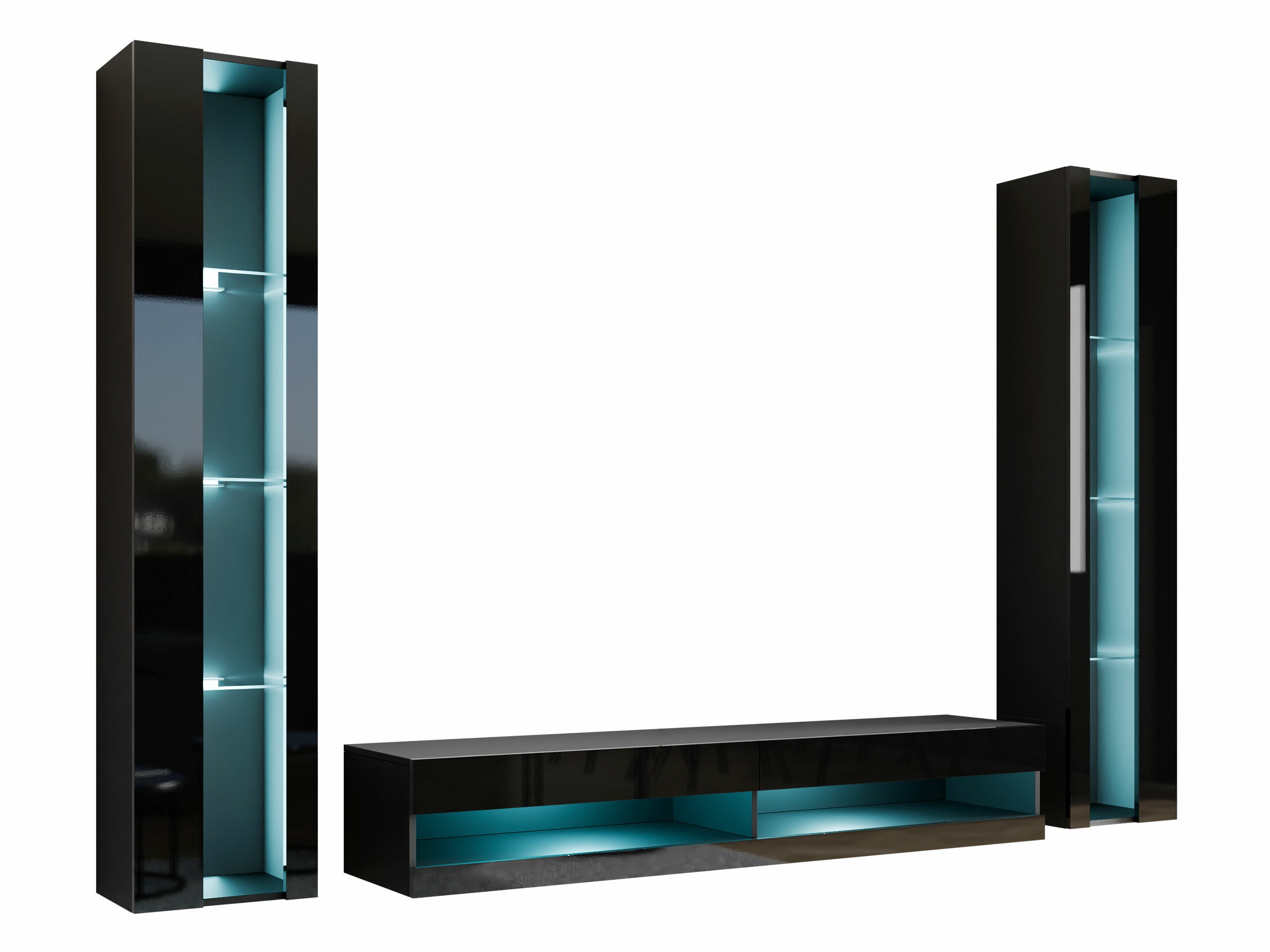 Stuemøbelsæt Venenou 112 (Sort + Blank sort)