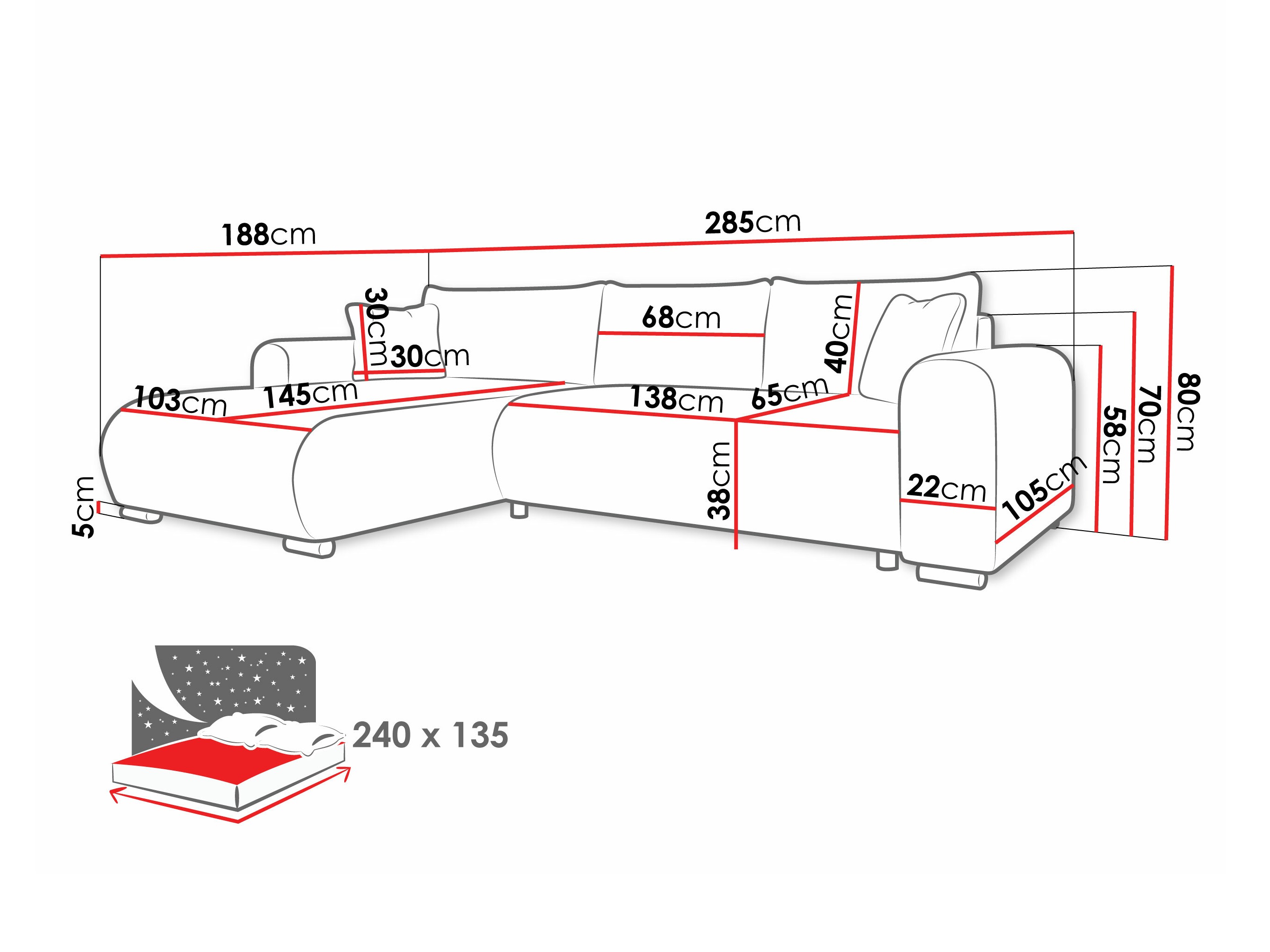 Hjørnesofa Comfivo 410 (Poso 110)