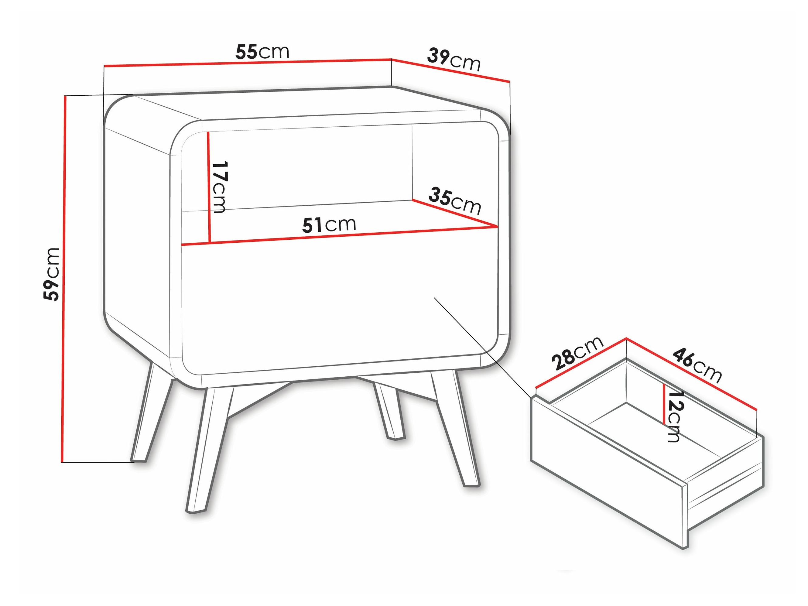 Sengebord Talsalo 106