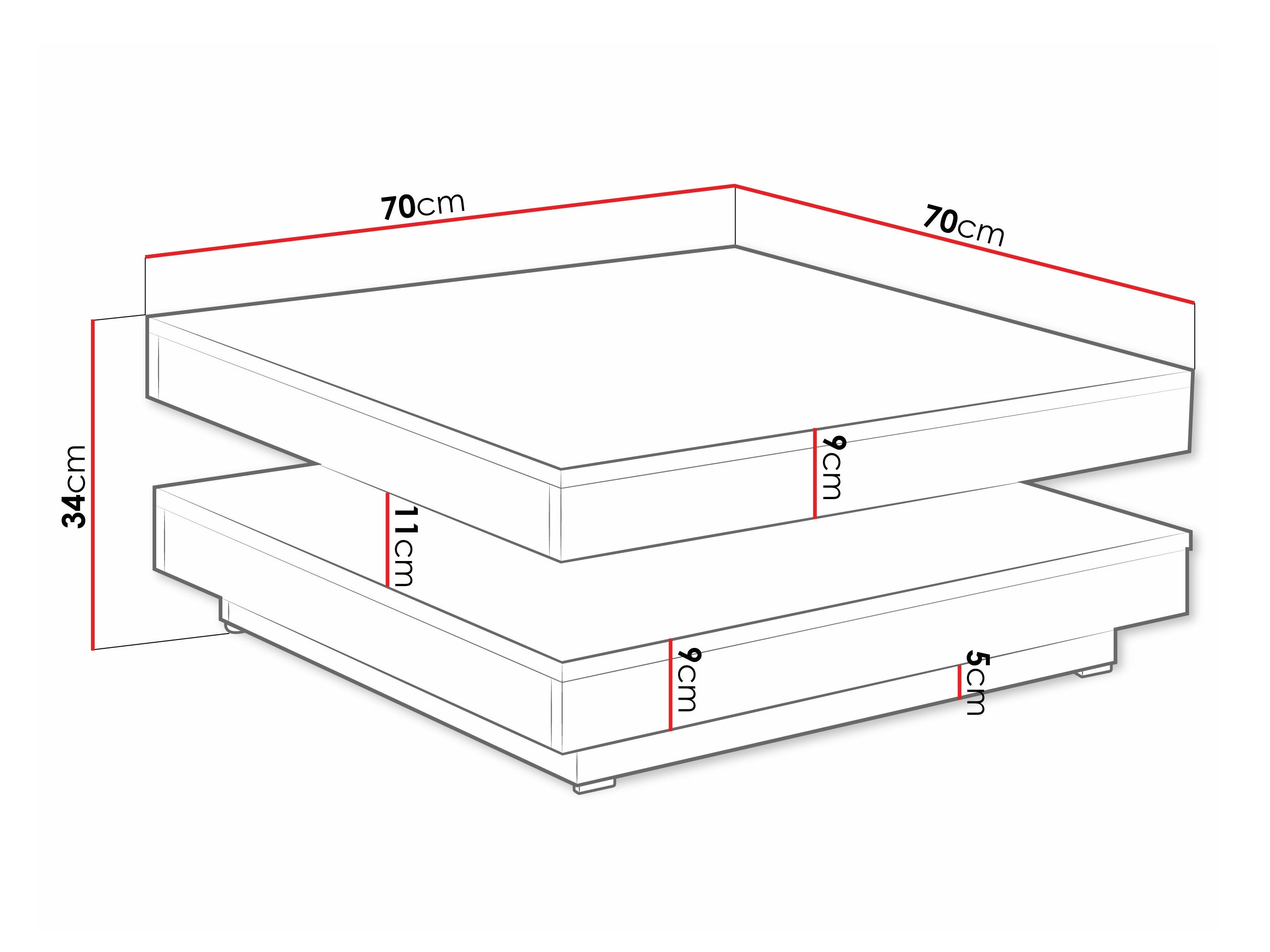 Transformer sofabord Comfivo Pisces (Wotan eg + Hvid)