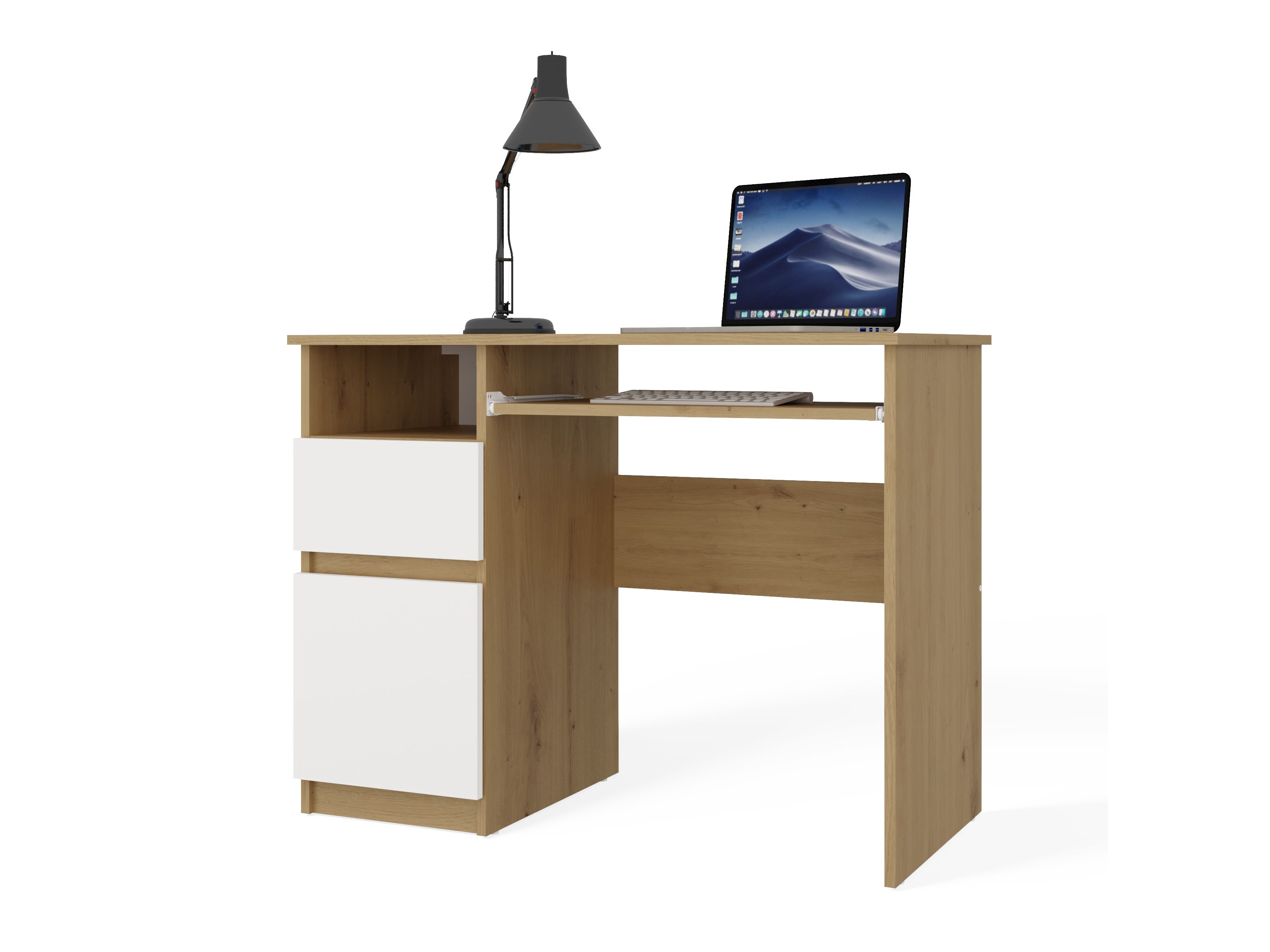 Skrivebord Mandeville 269 (Artisan eg + Hvid)