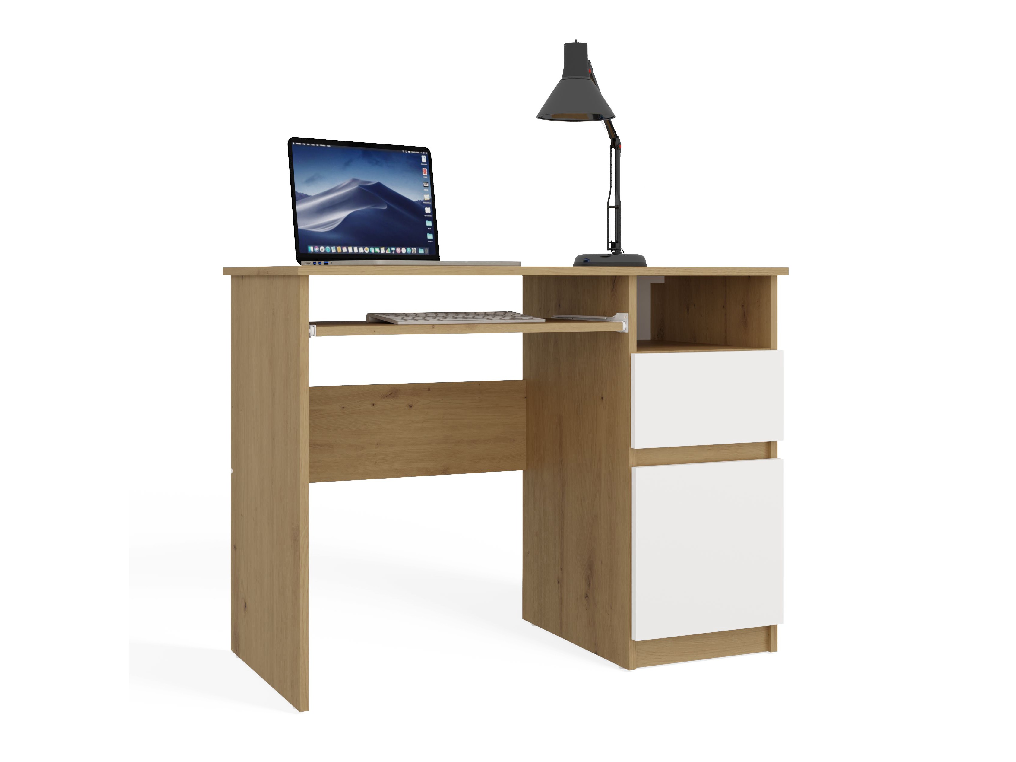 Skrivebord Mandeville 269 (Artisan eg + Hvid)