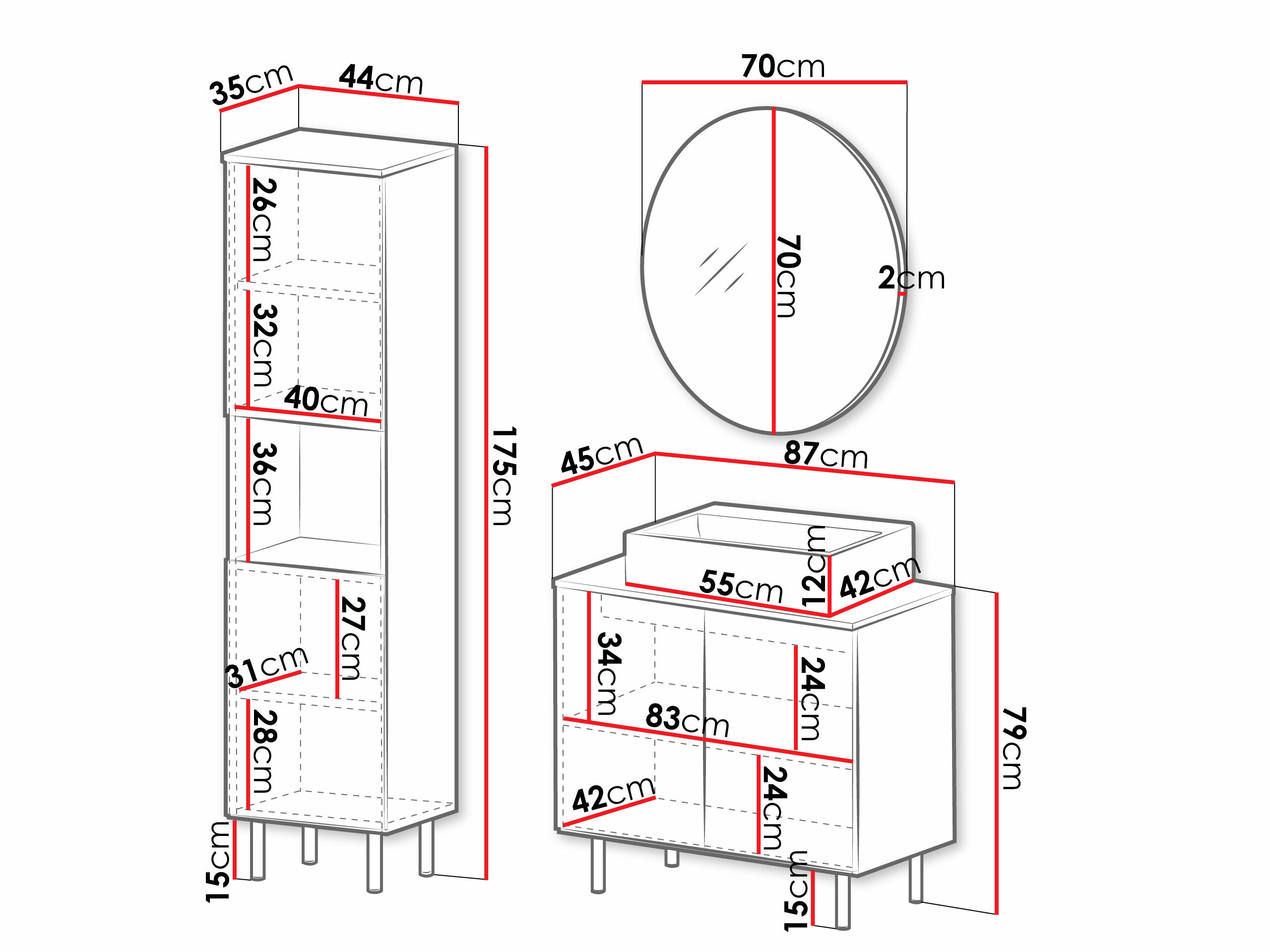 Badeværelsessæt Virdomi 111 (Kashmir)